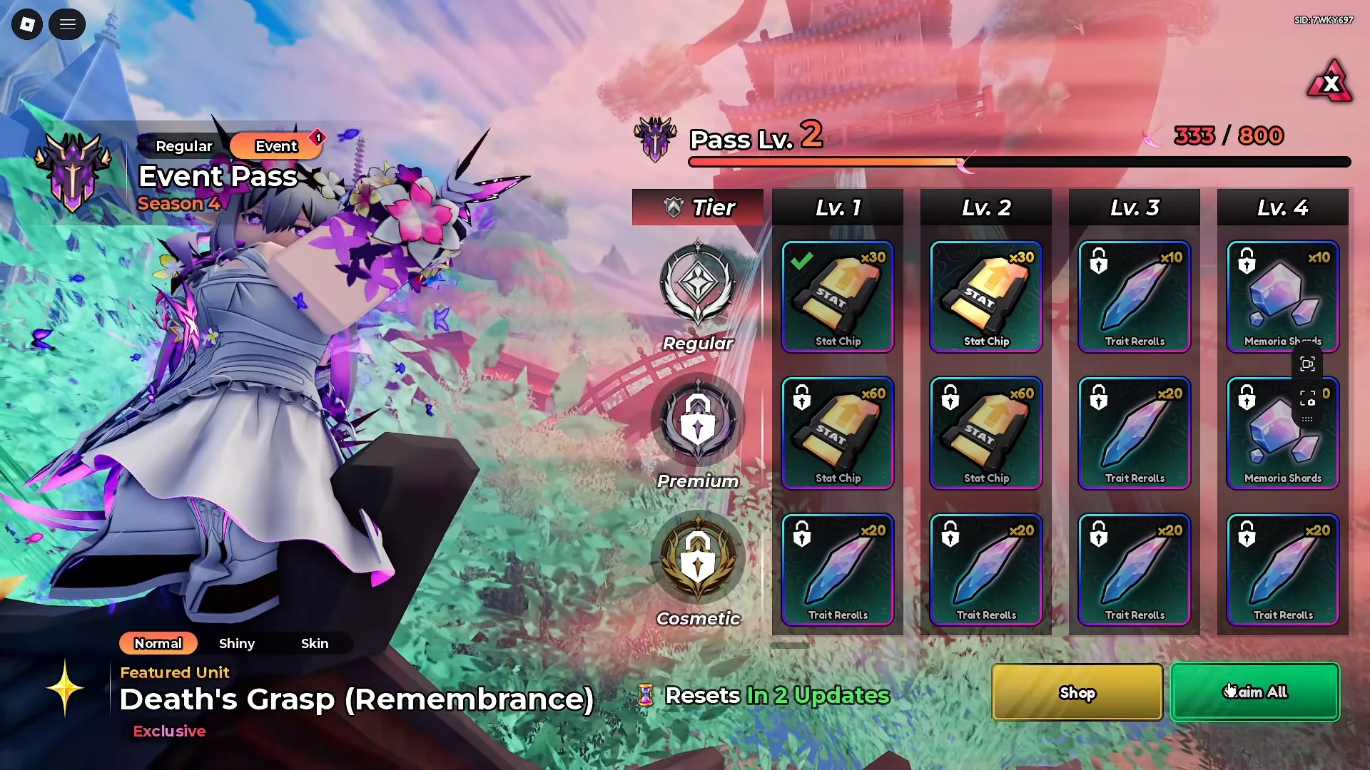 Event Pass & Shadow Quest Note