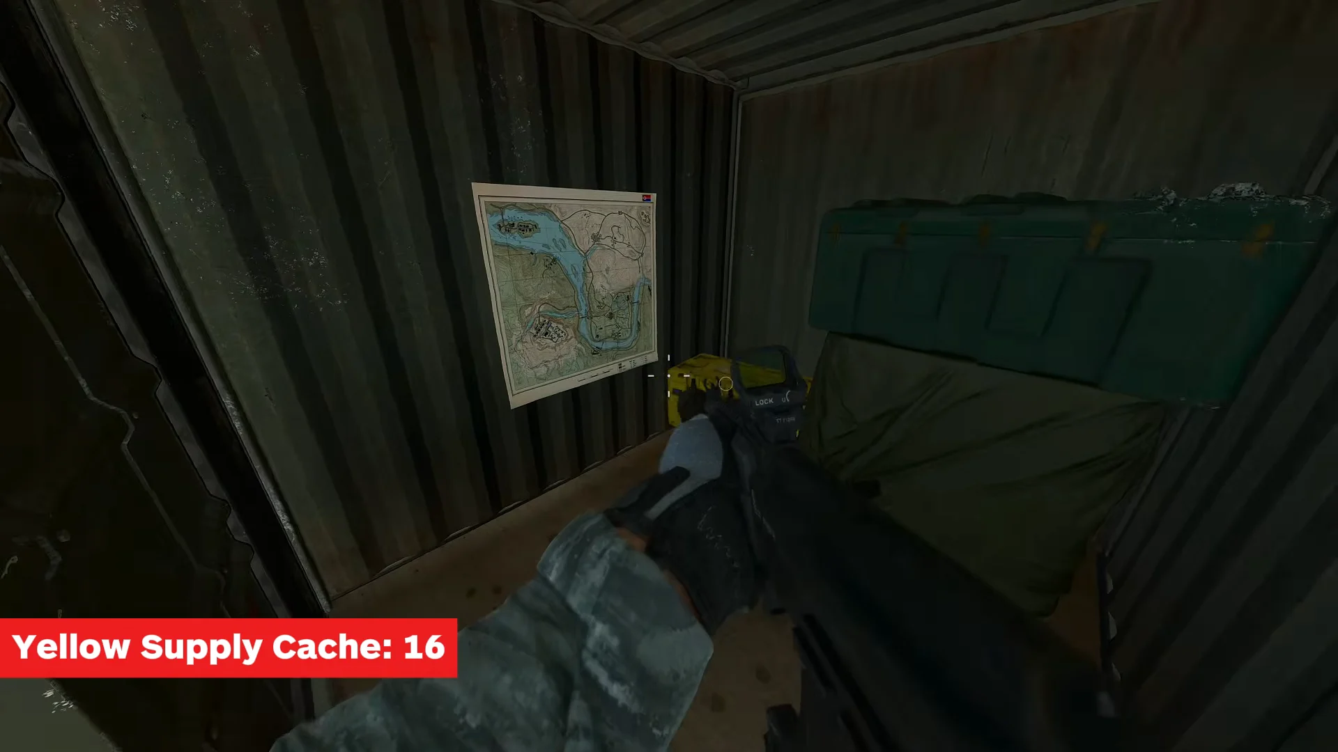Note 31: South of Jamming Station Keypad (Code 8609) & Yellow Supply Cache 16