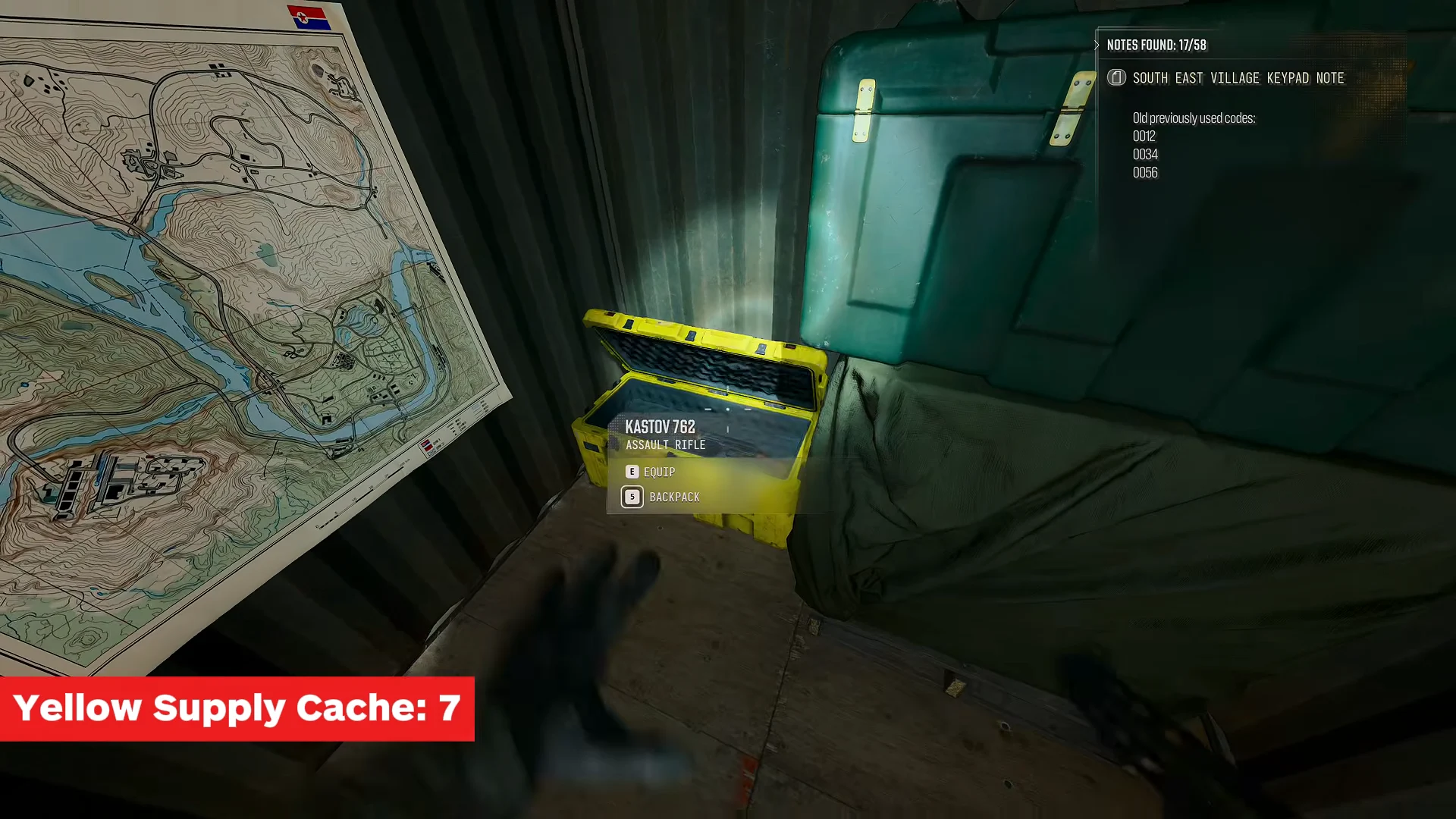 South East Village Container: Note 17 (Code 0078) & Yellow Supply Cache 7