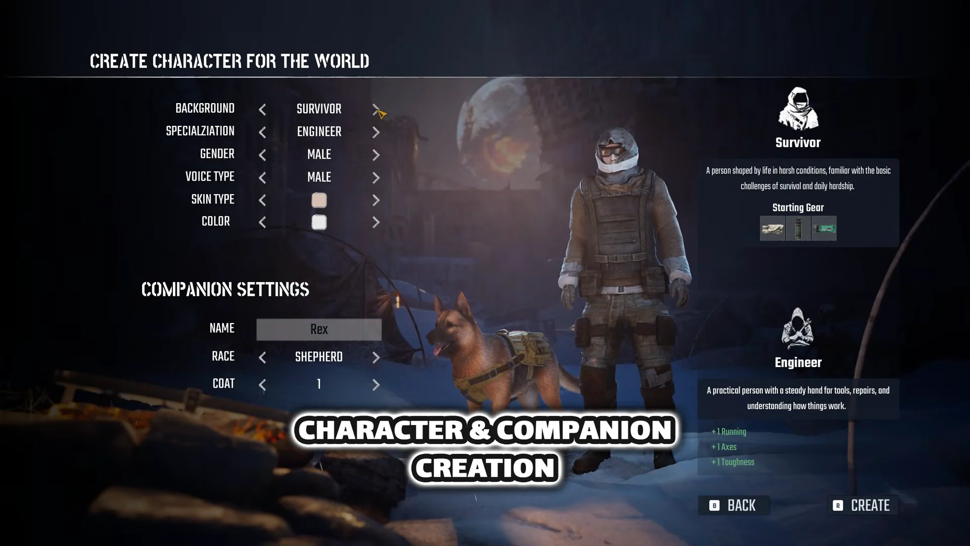 Character & Companion Creation