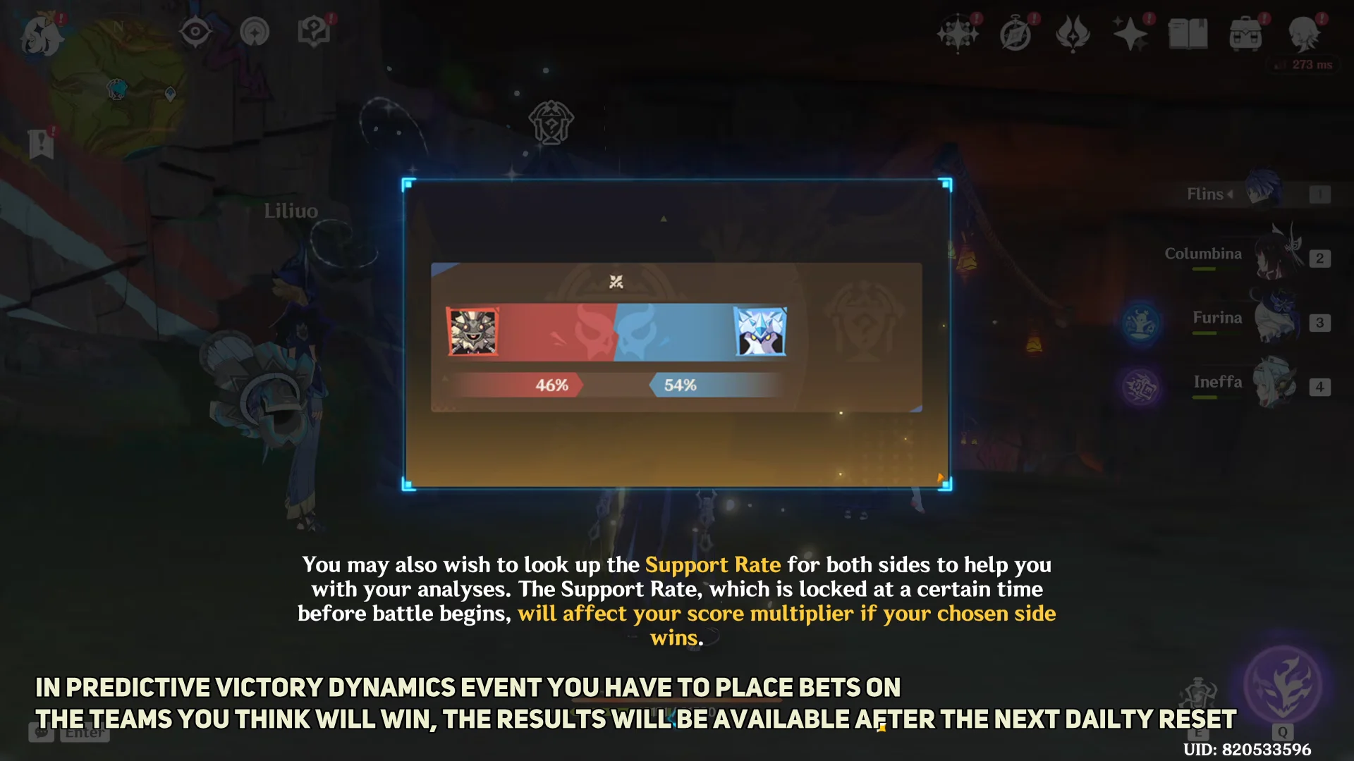 Event Tutorial: Support Rate