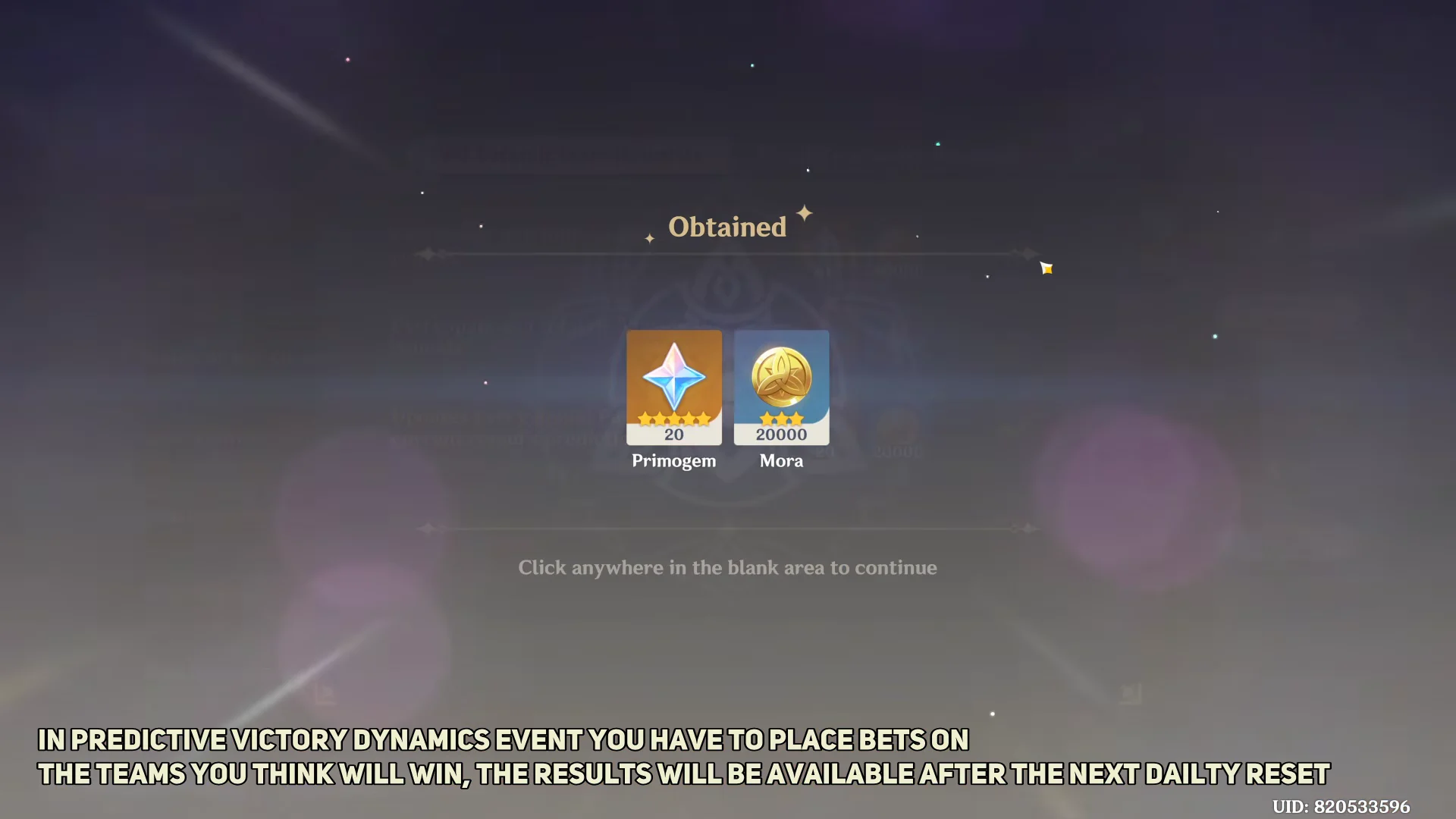 Claiming Participation Rewards