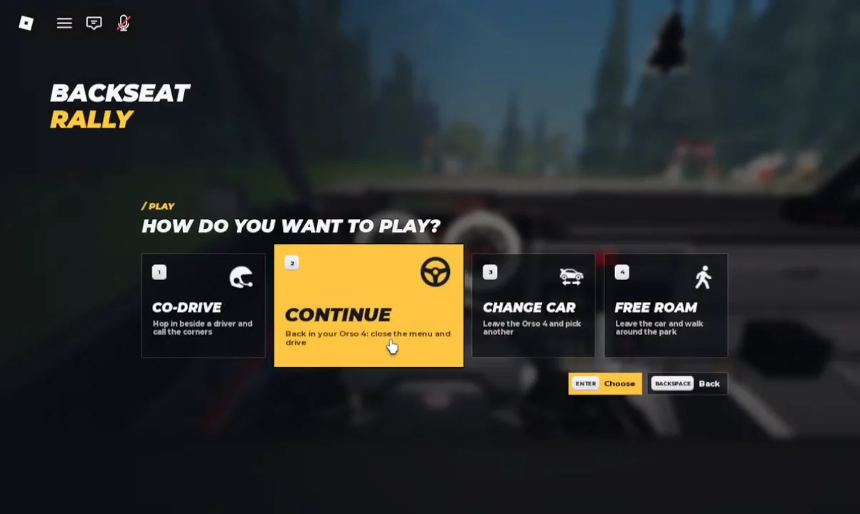 Play Mode Selection