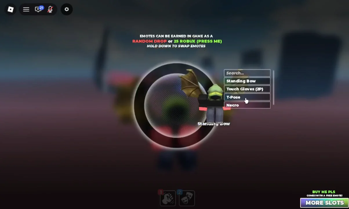 Equipping Emotes