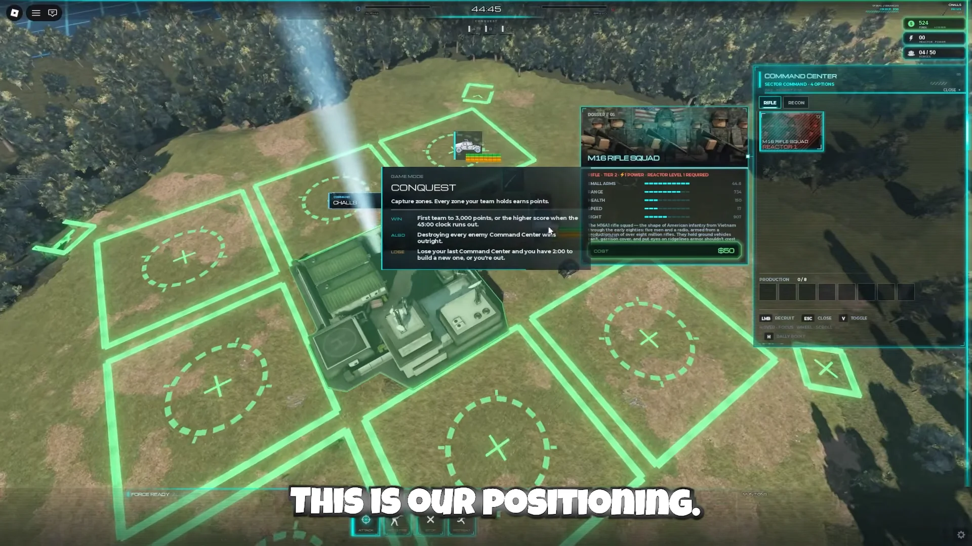 1v1 Match: Spawning & Strategic Zones