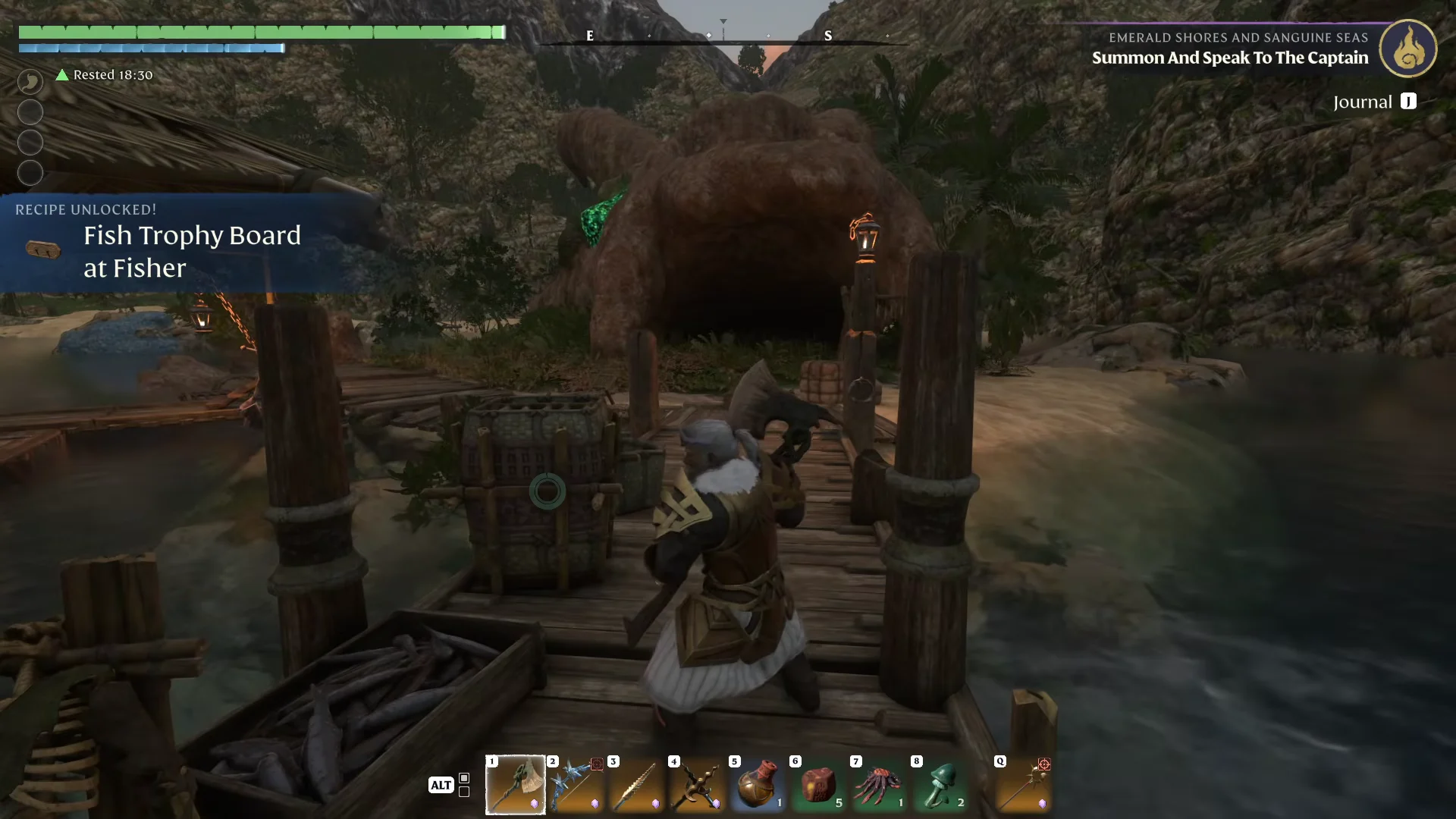 soul discovered Captain Melville Fontane, Fish Trophy Board recipe unlocked at Fisher