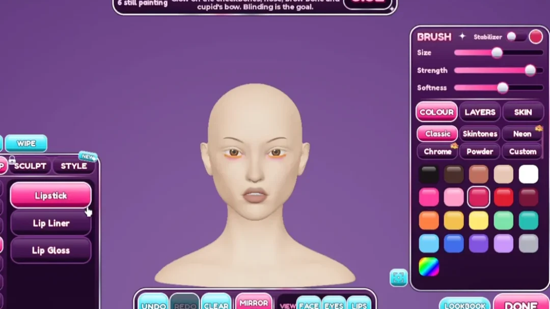 Applying Lipstick