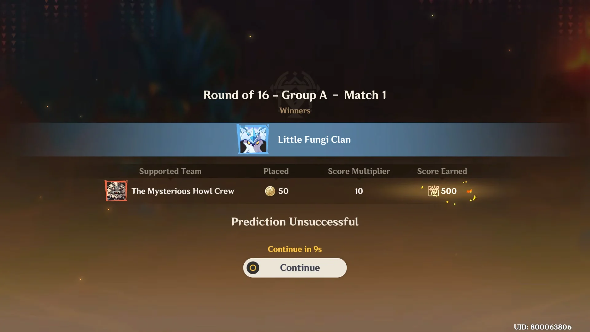 Match 1 Prediction Result