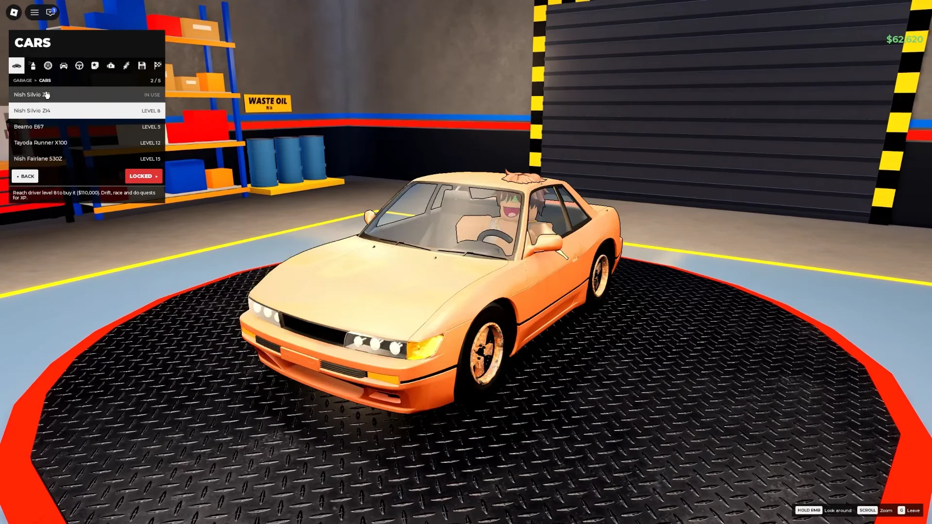 Garage & Car Selection