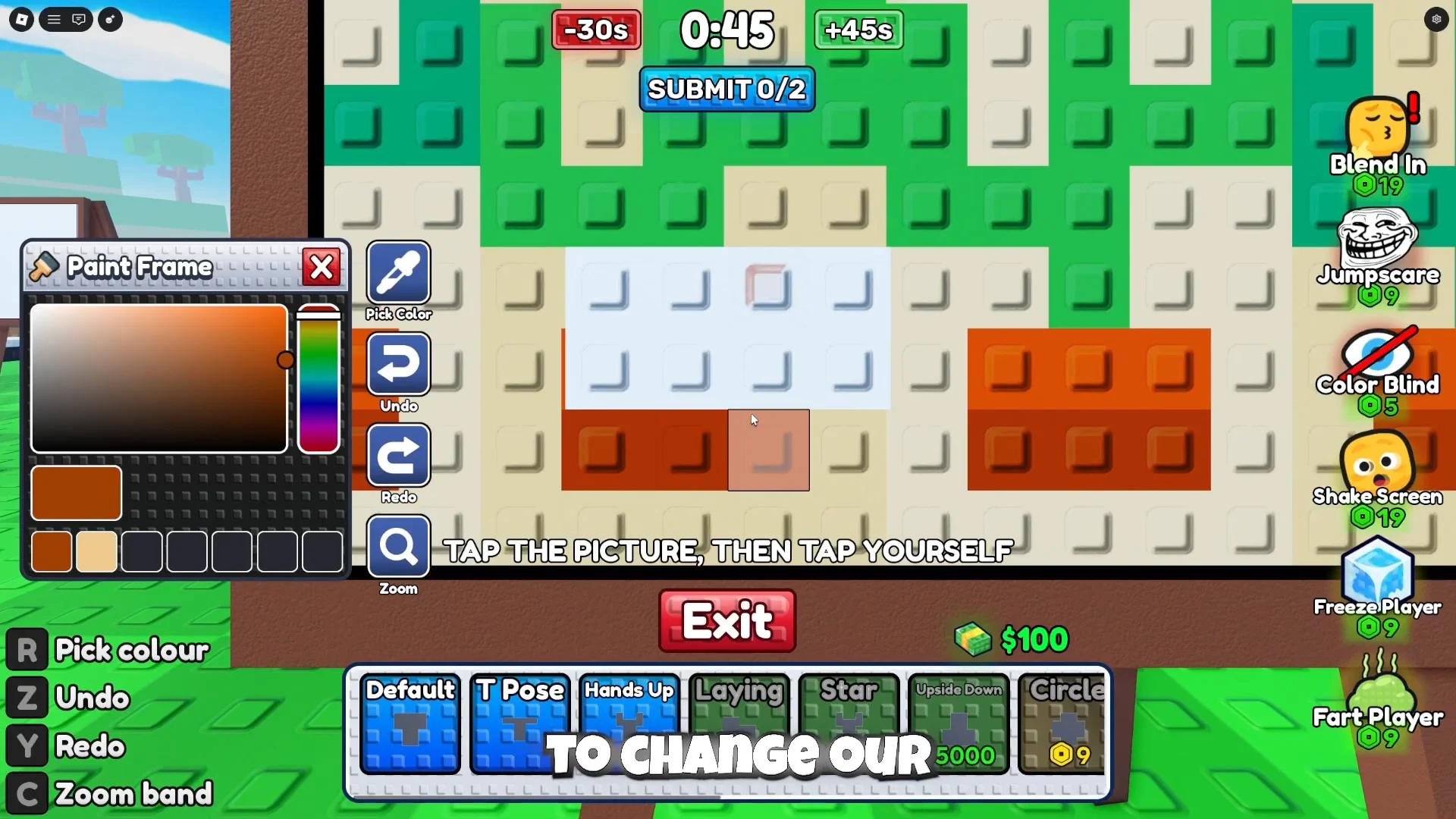 Poses Menu & Timer Countdown