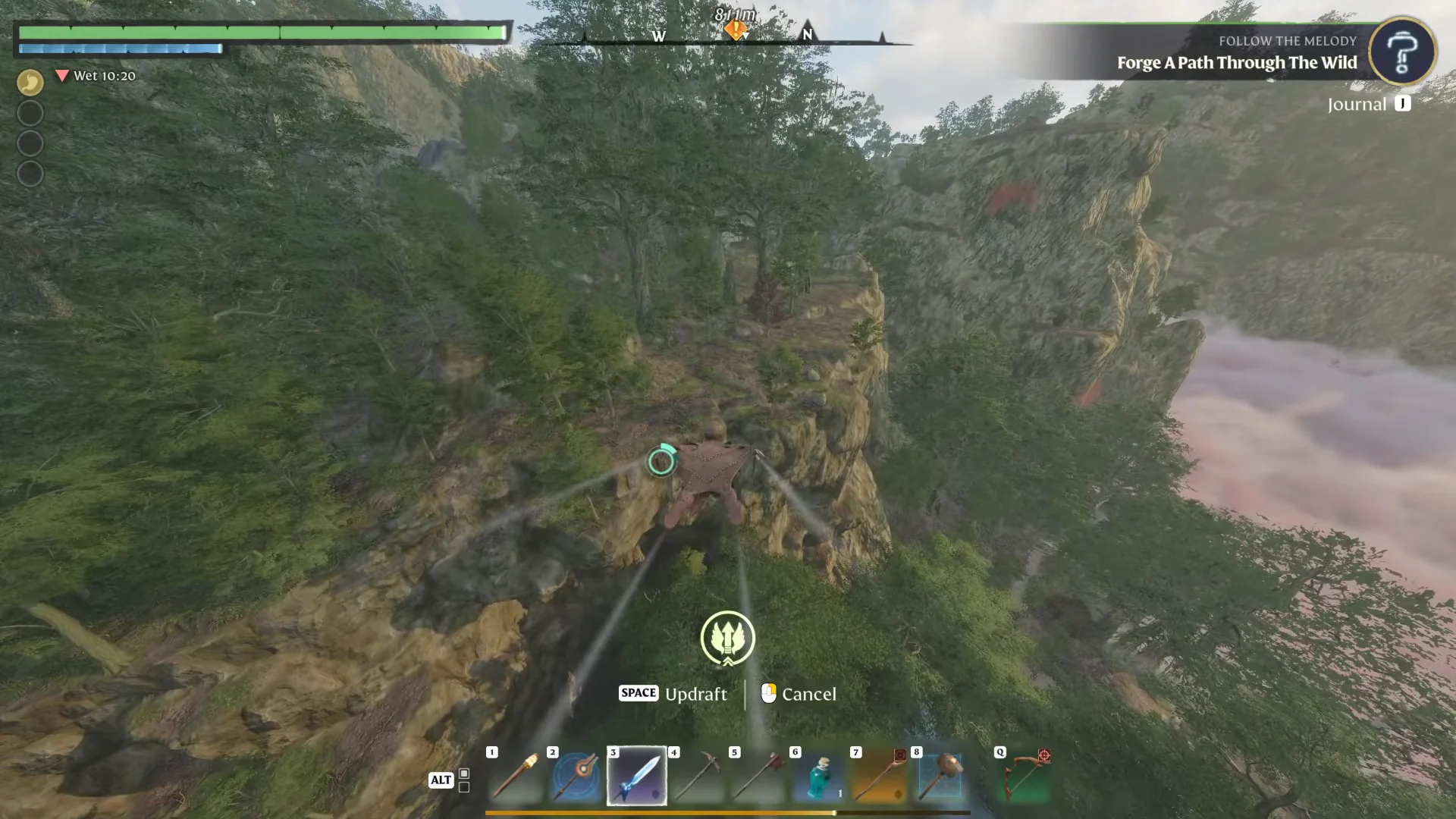 Gliding from Revelwood Spire