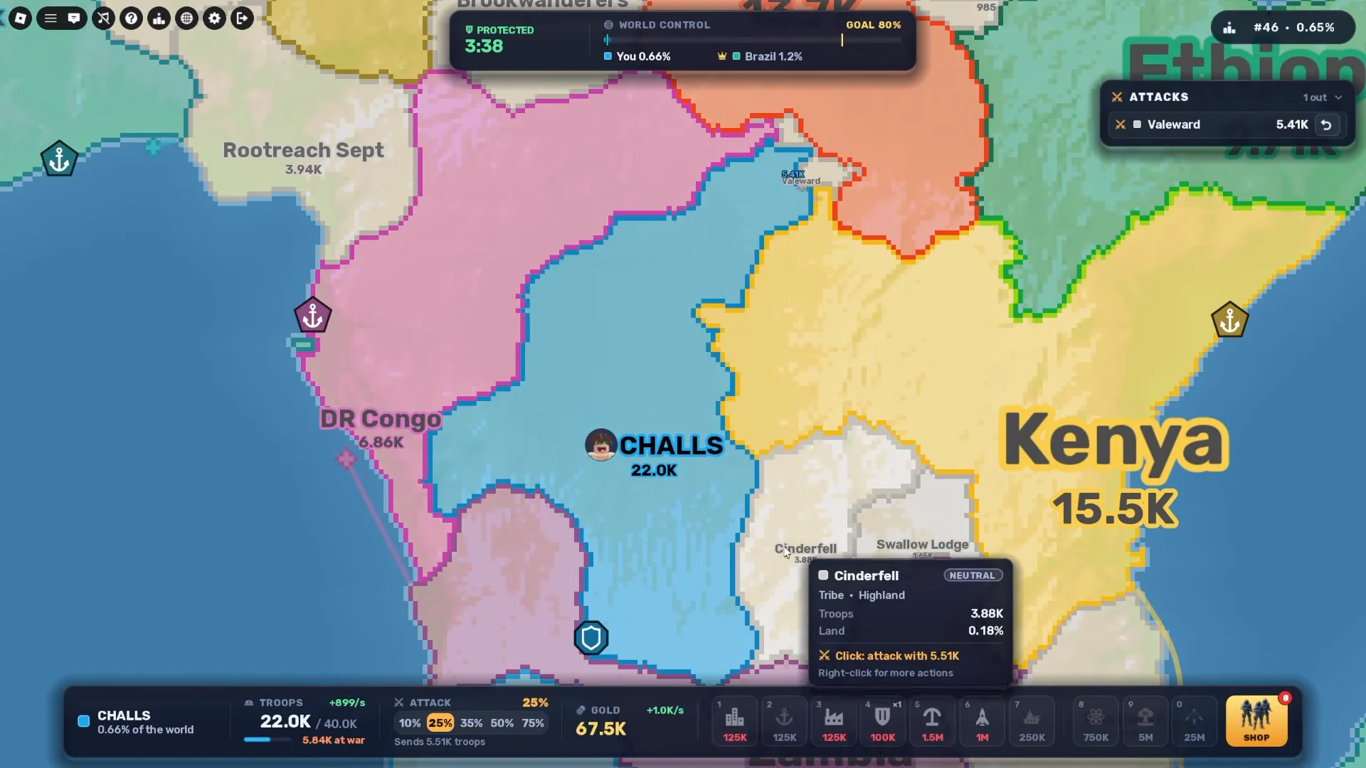 Eliminating Neighboring Tribes