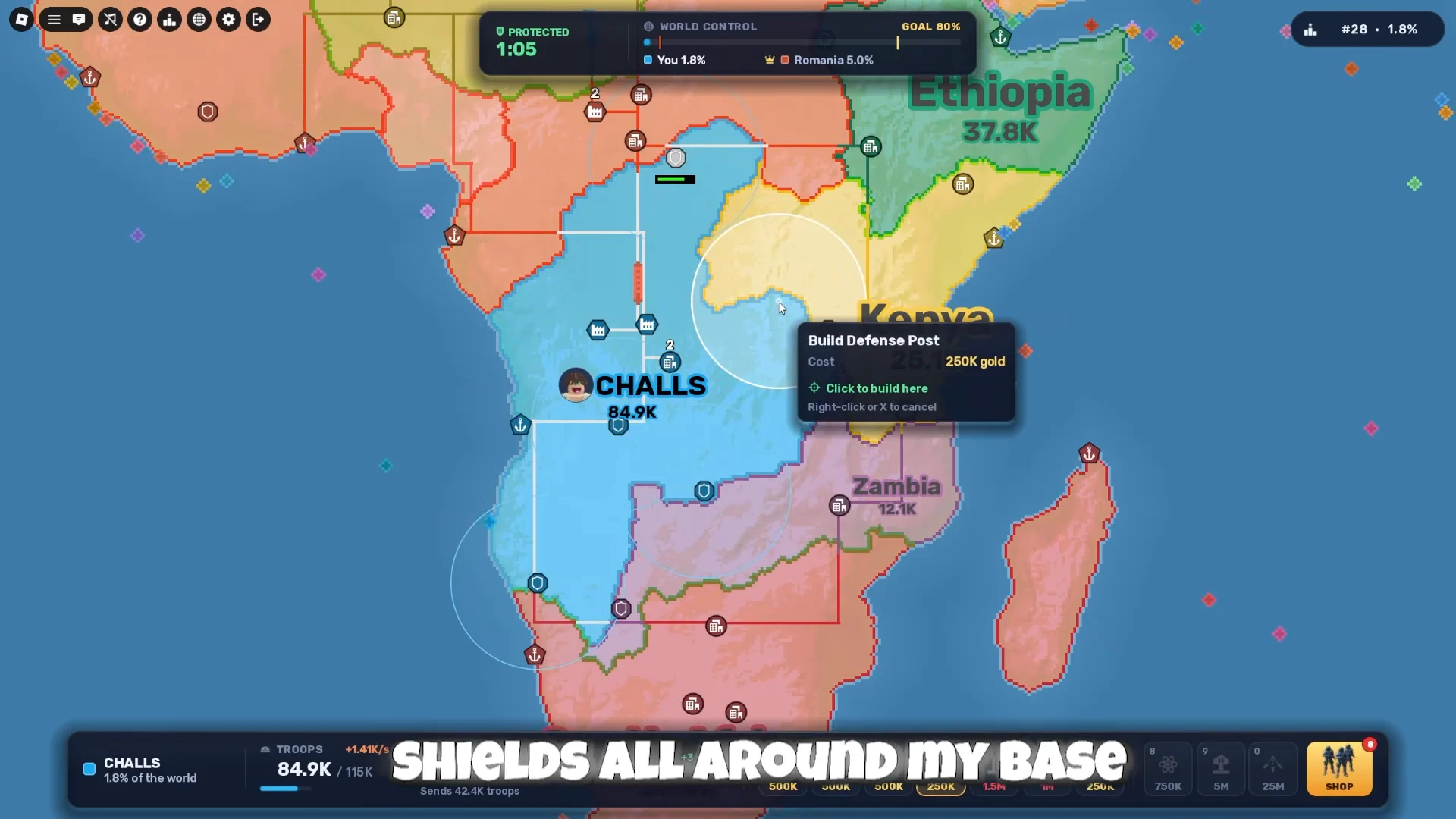Fortifying Borders with Defense Posts