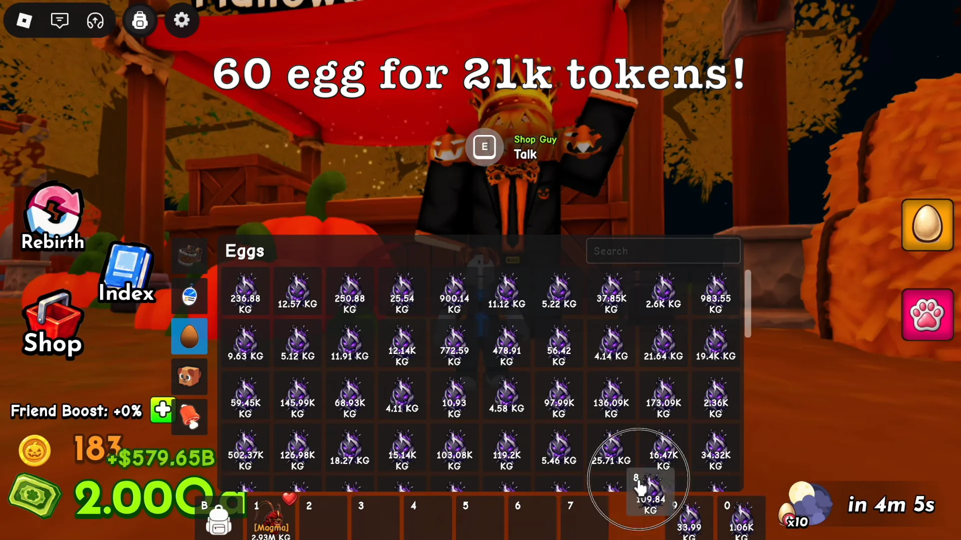 Purchasing Remaining Eggs (Eggs 31 to 60)