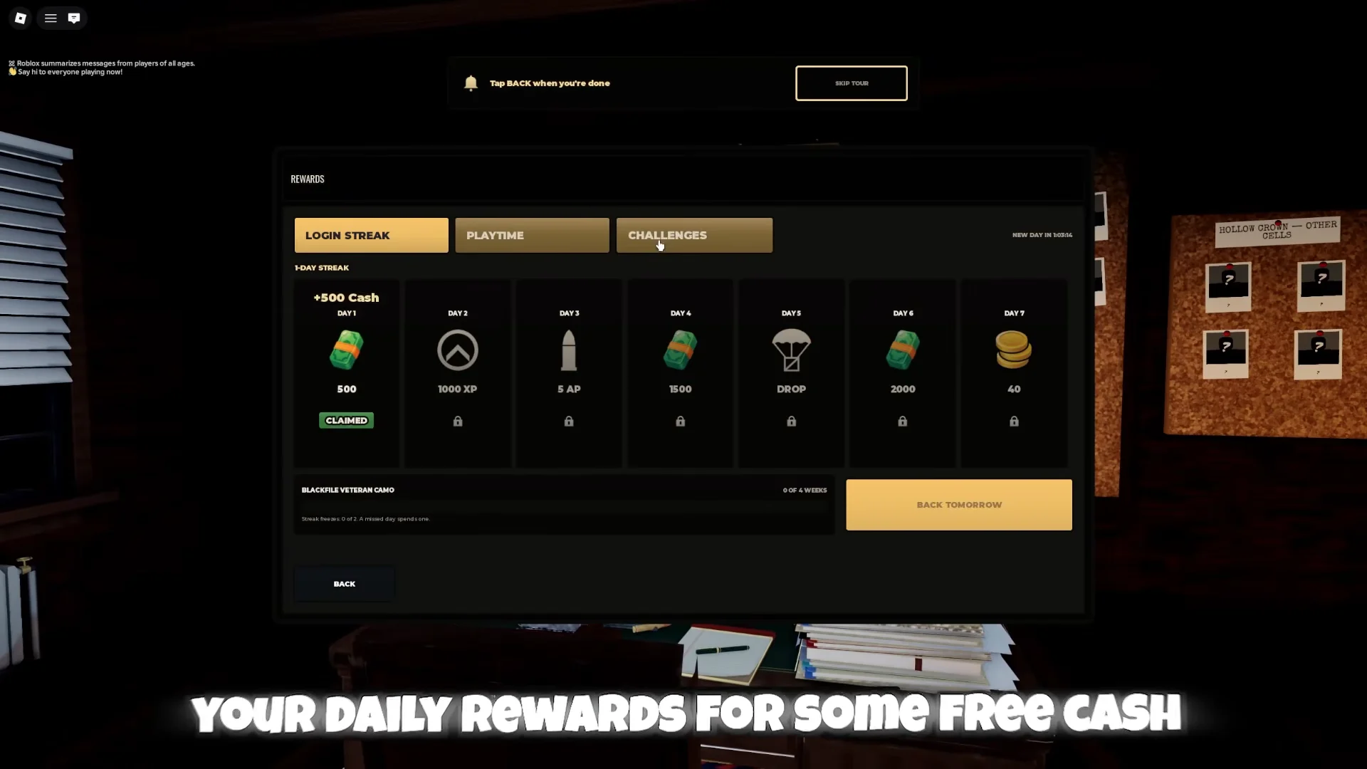 Daily Rewards Screen