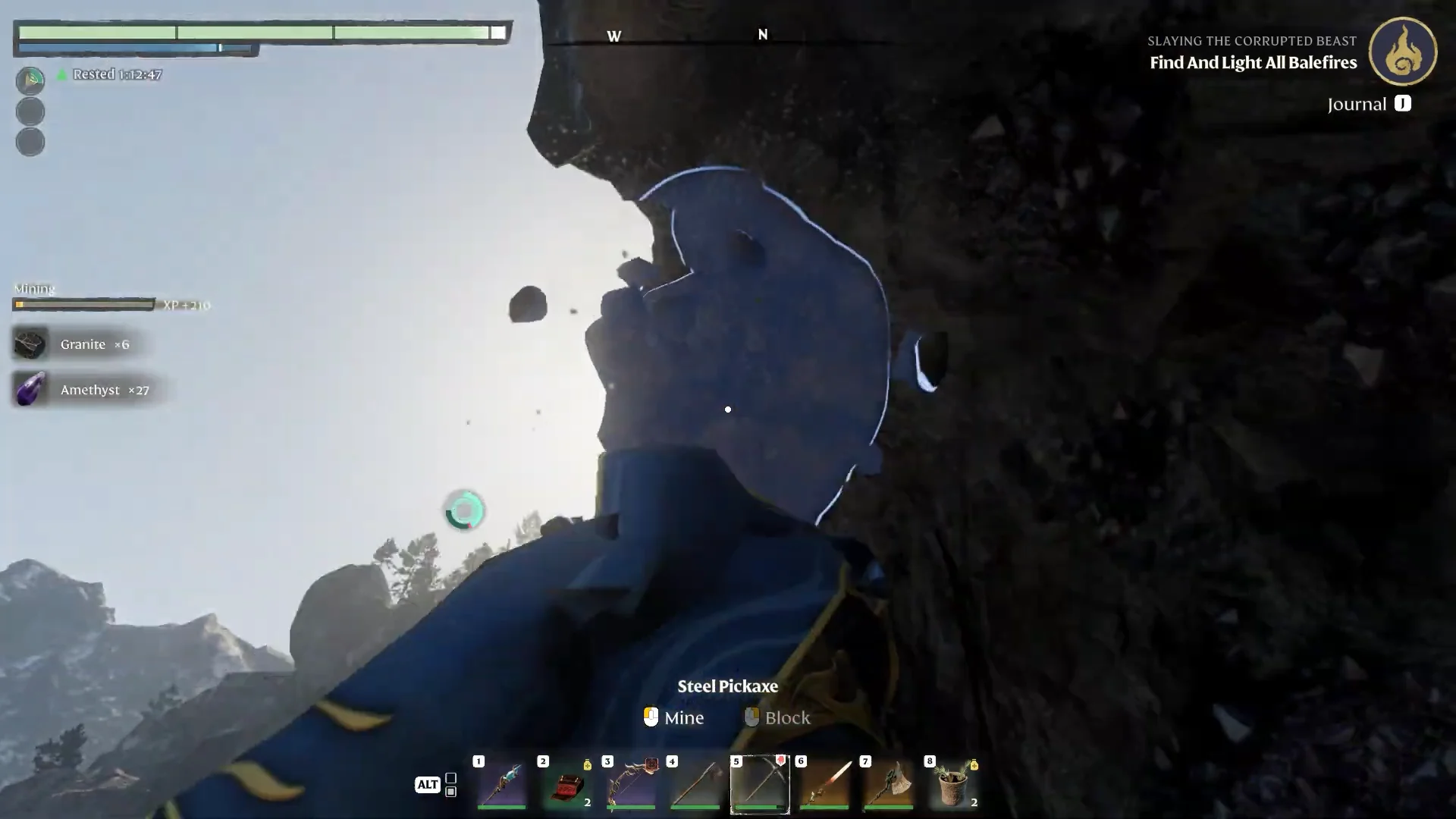 mining more purple crystal