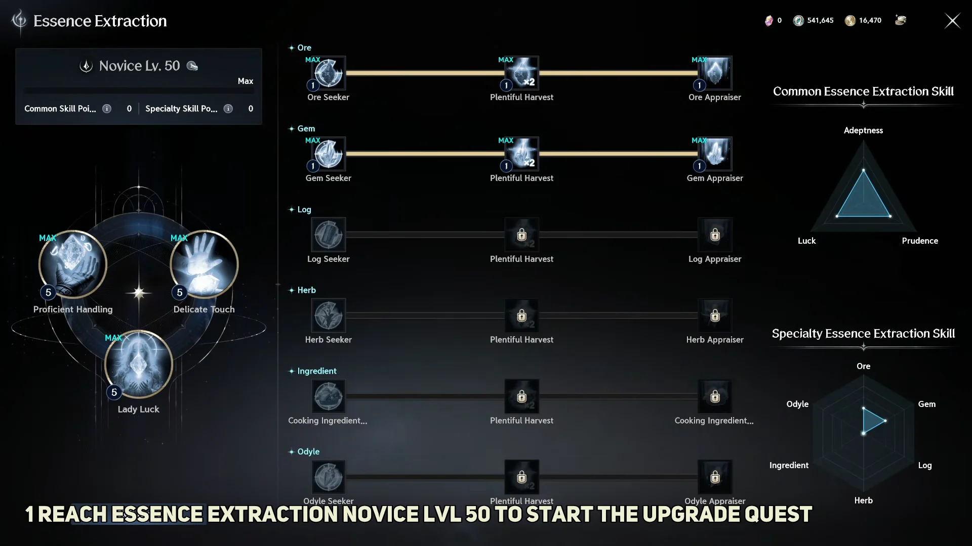 Checking Skill Tree & Traveling to NPC