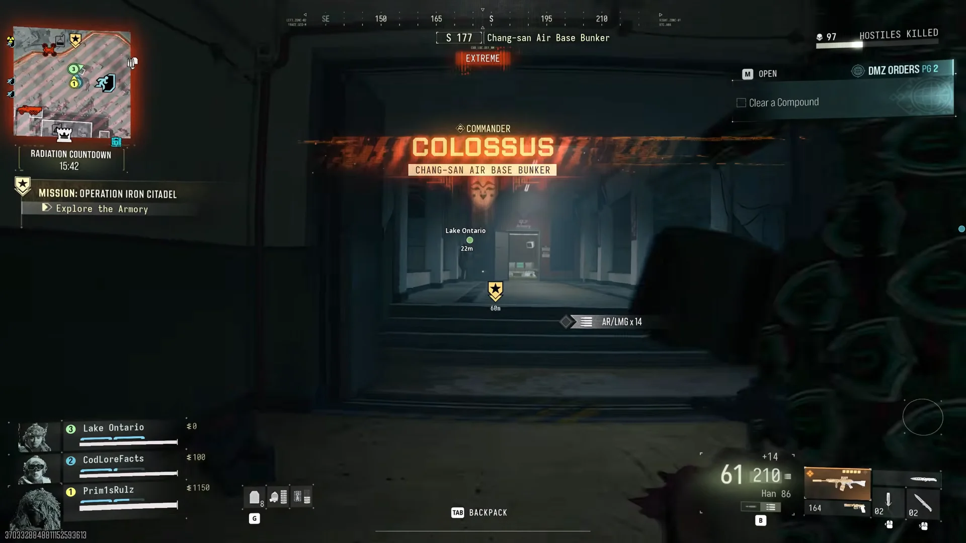 Commander Colossus in armory corridor