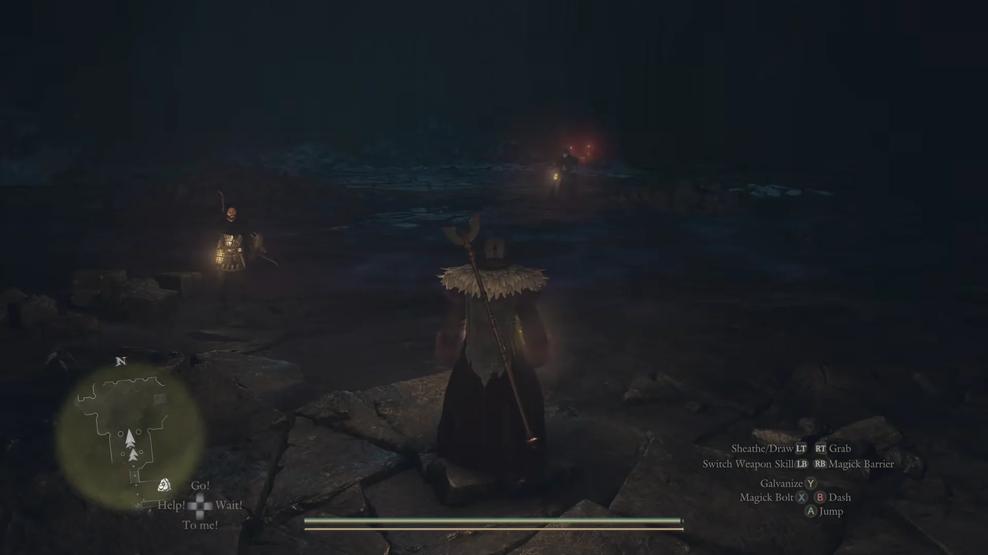 The roofless chamber at the top of the stairs
