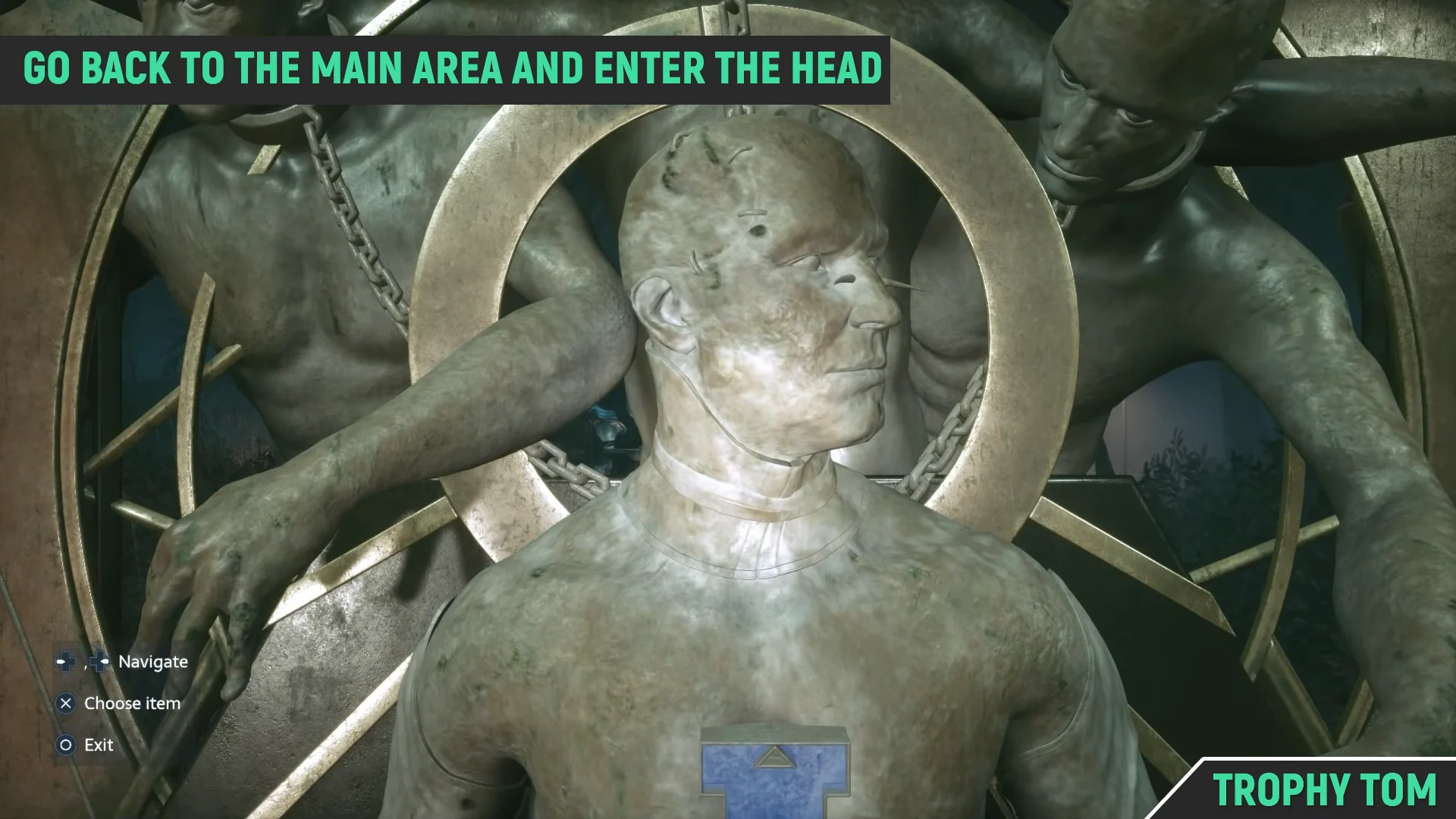 Attaching Statue's Head