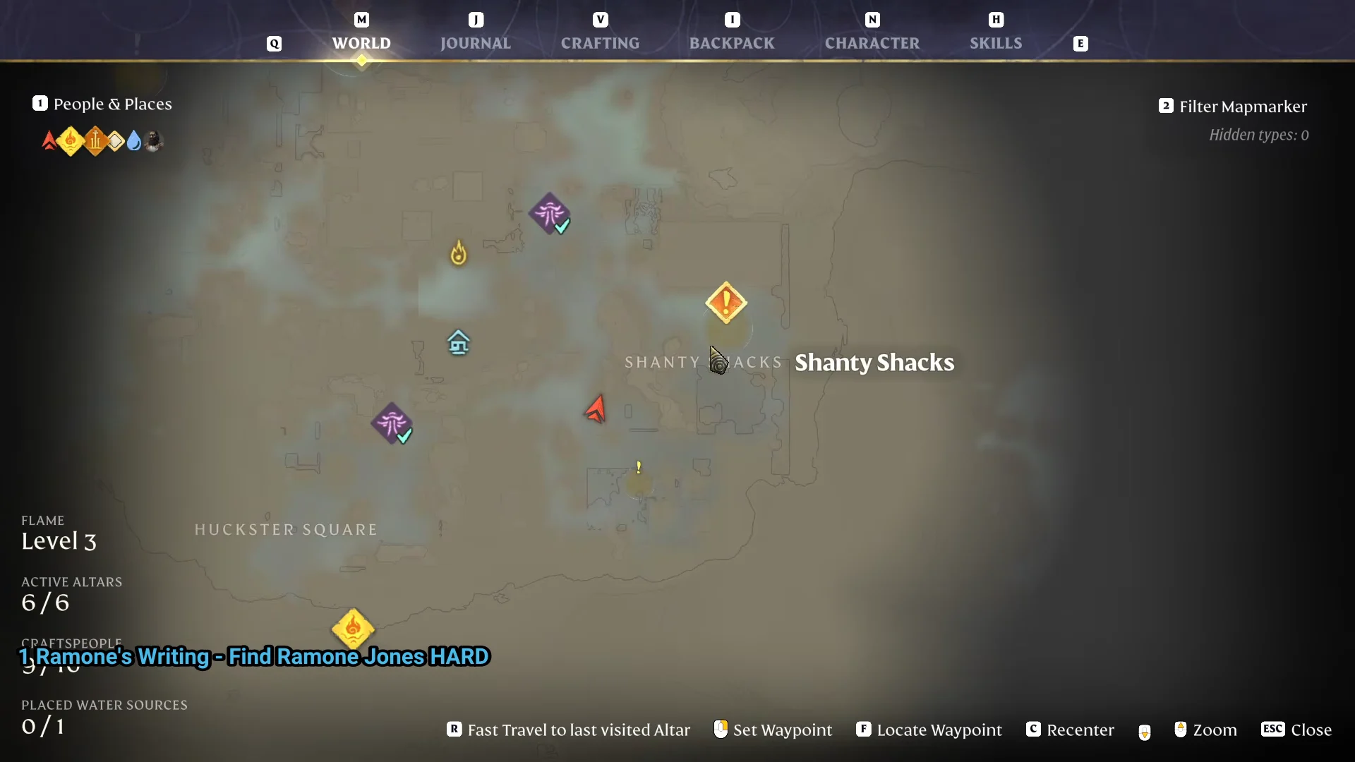 map near the Shanty Shacks