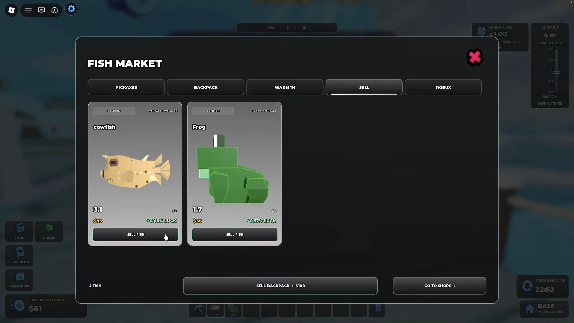 Teleporting to Glacier Harbor & Selling Catch