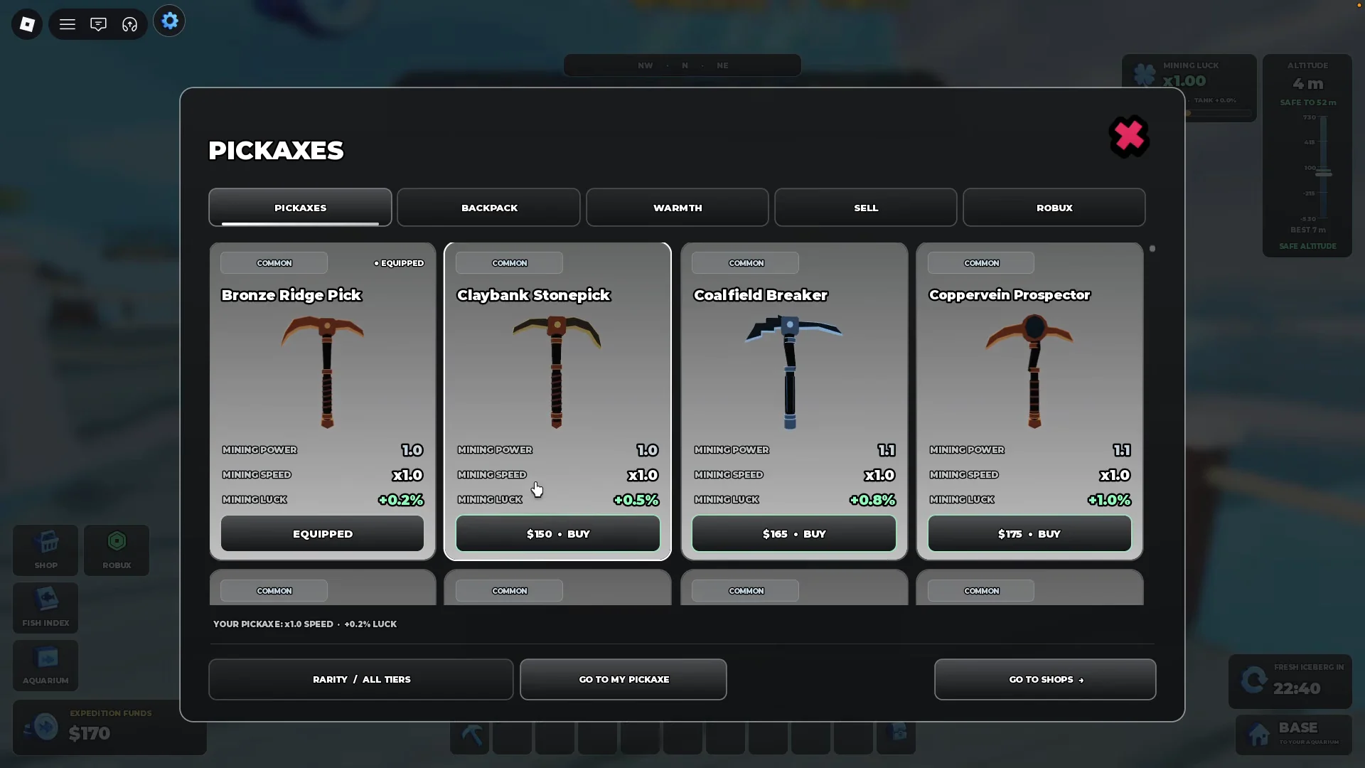 Browsing Equipment Upgrades