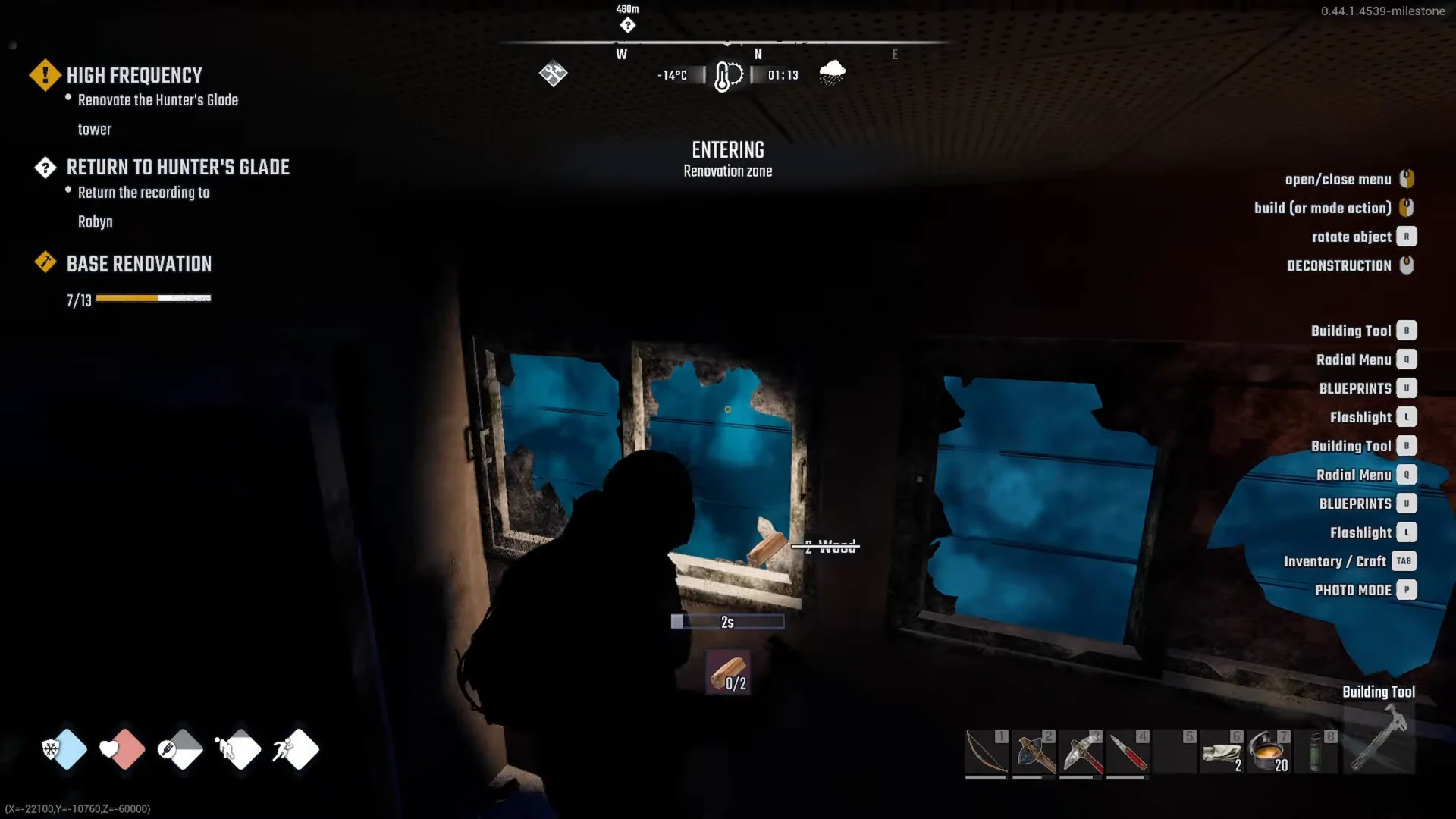Repairing a patch with the Building Tool