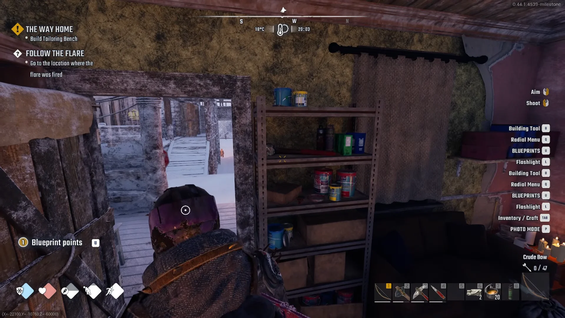 Quest reward crate in Robyn's cabin
