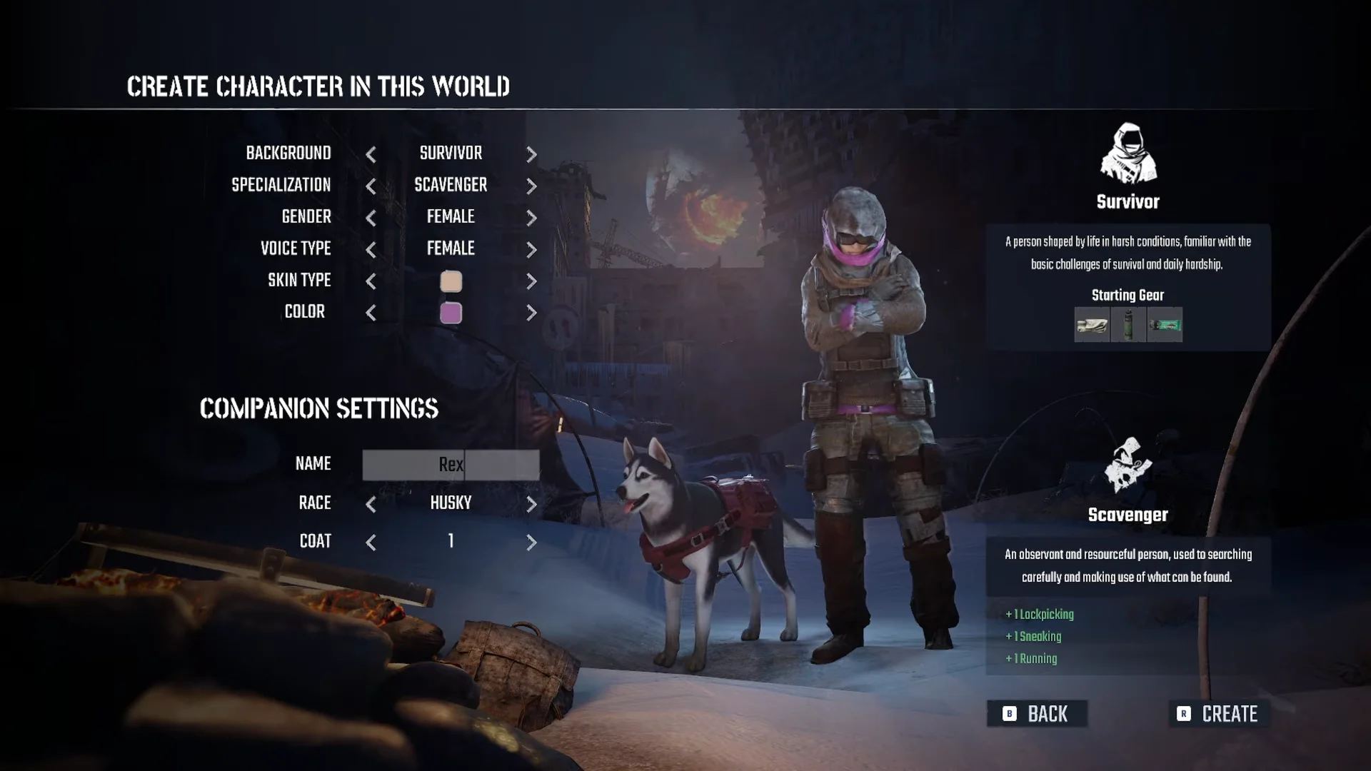 Companion settings and breeds
