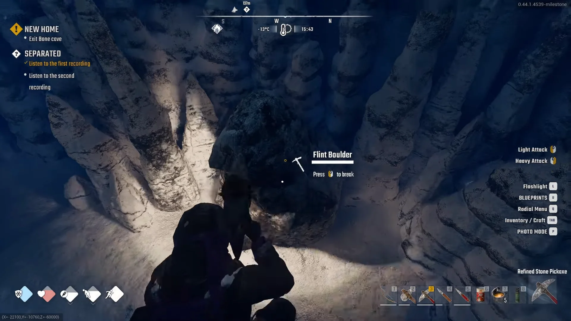 Flint Boulders in Bone Cave