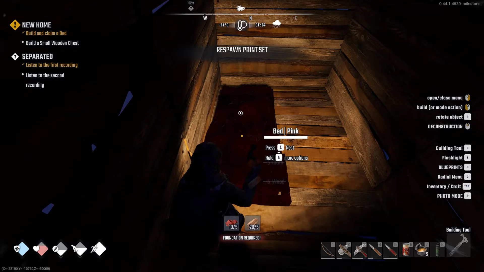 Claiming a built bed