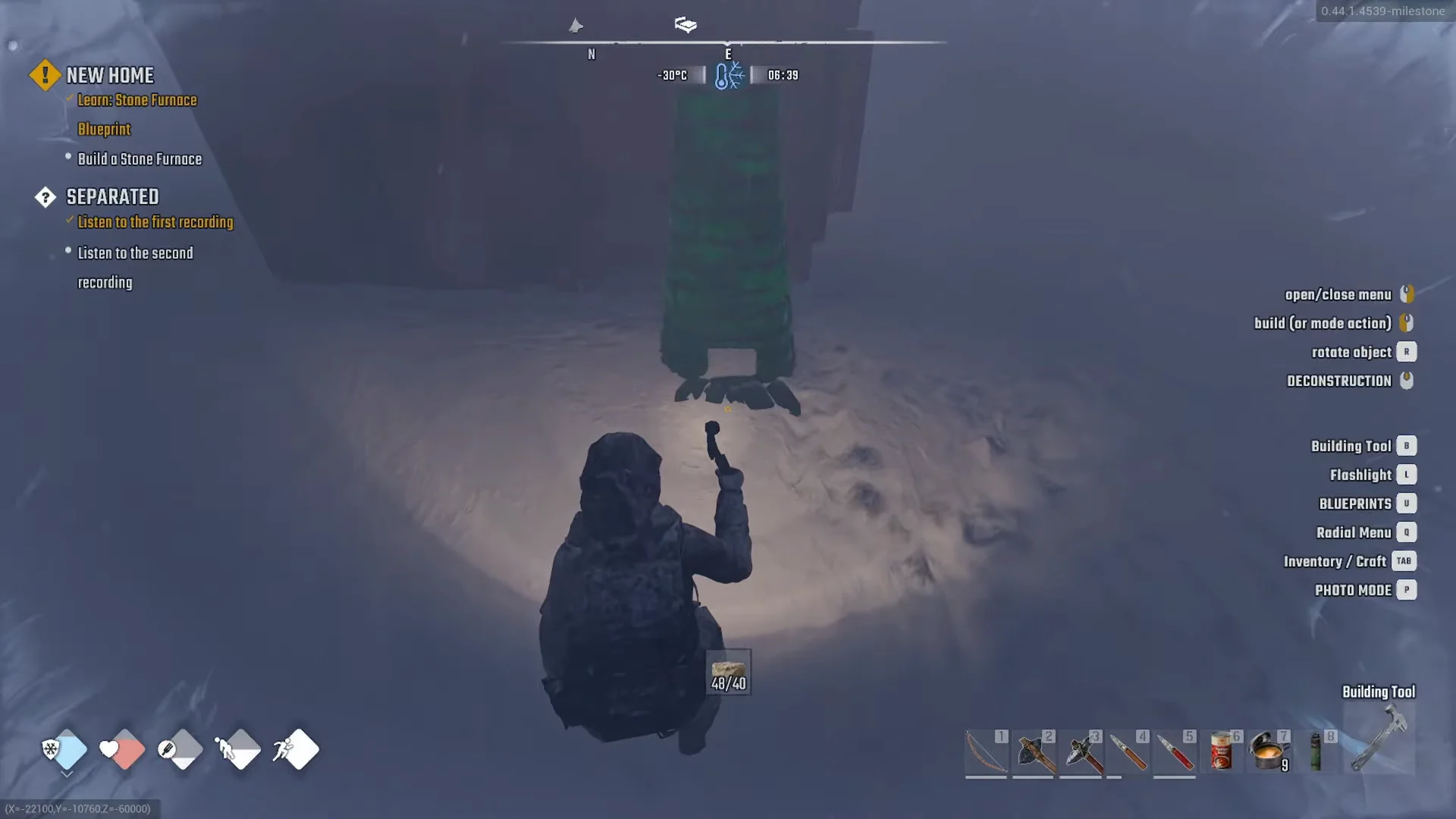 Placing the Stone Furnace