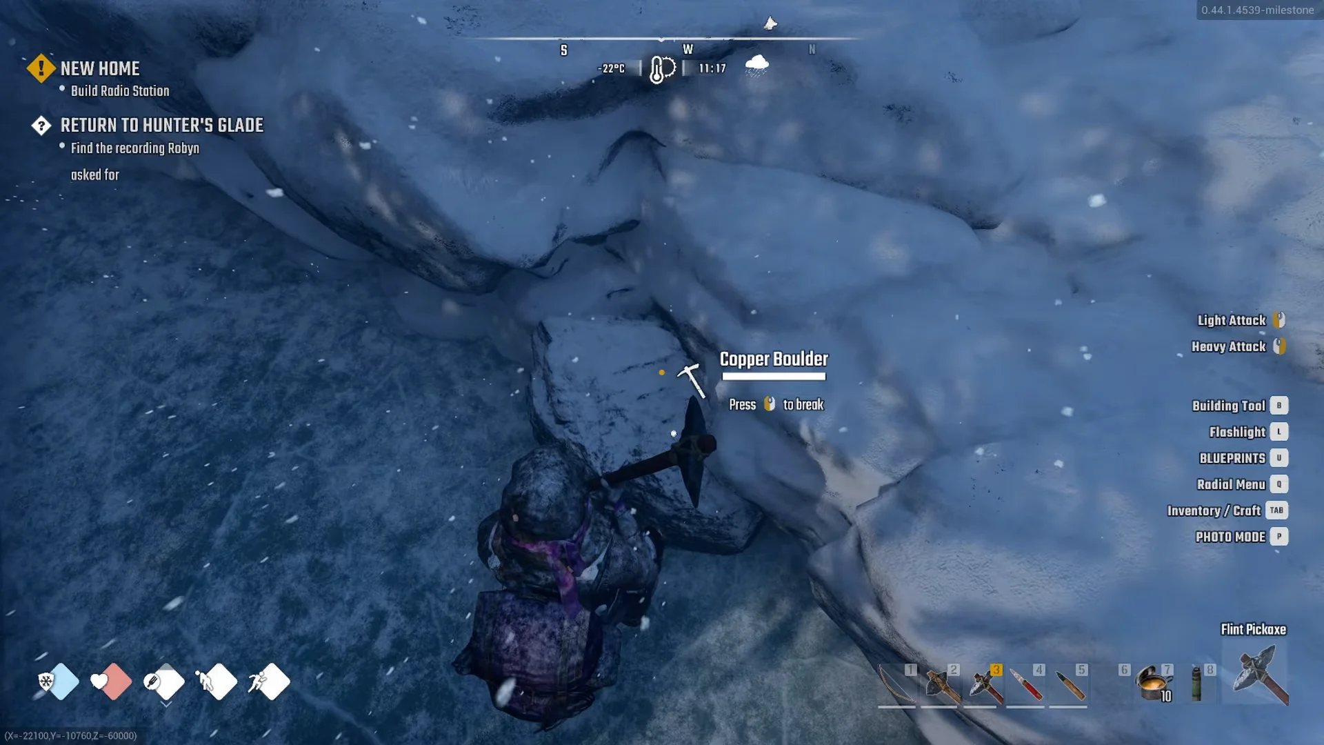 The first Copper Boulders in the ravine