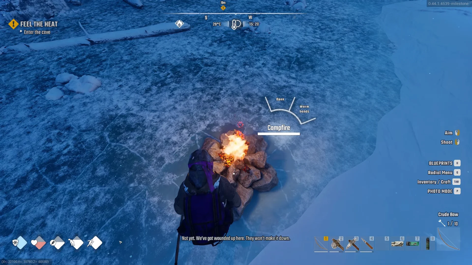 Warm hands at the campfire
