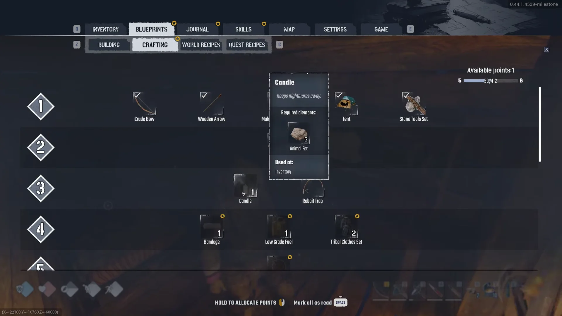 The Crafting tree