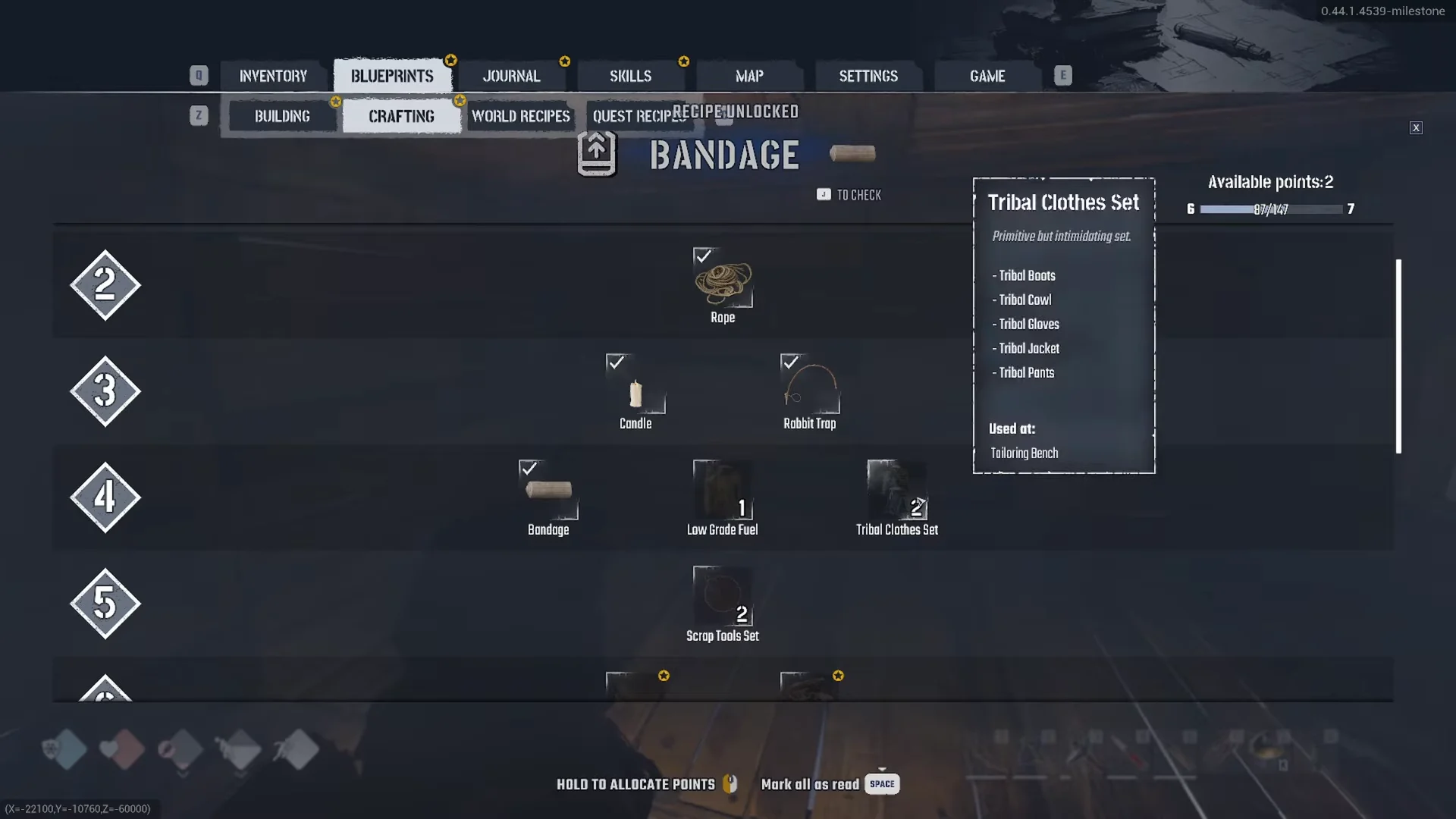 Unlocking Candle and Bandage