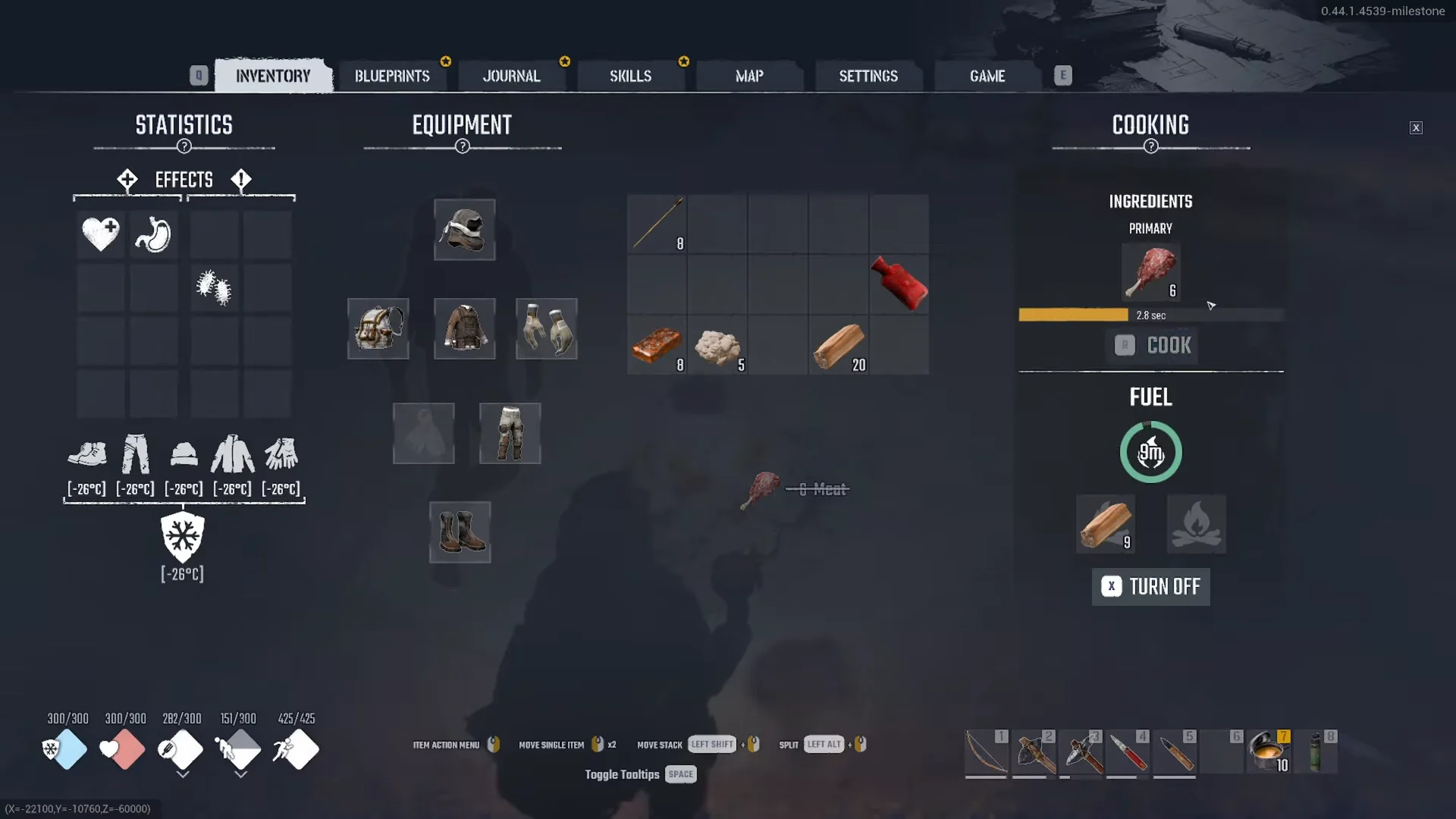 Fuel timer and cooking bar