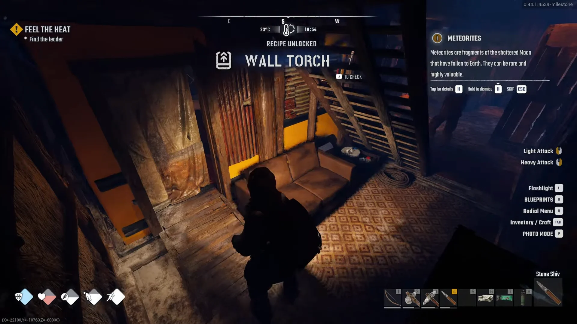 Wall Torch recipe in the bunkhouse