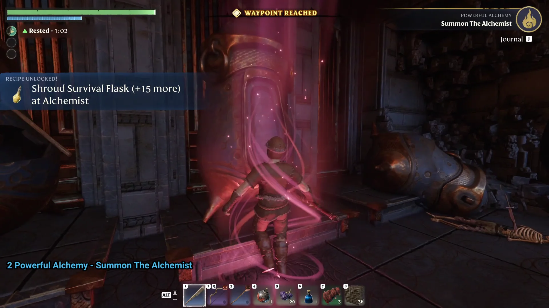 Recipe Unlocked Shroud Survival Flask (+15 more) at Alchemist