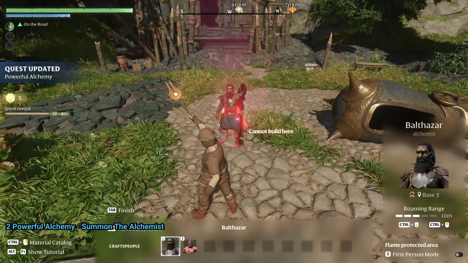 Balthazar summoned at the base, Quest Updated Powerful Alchemy