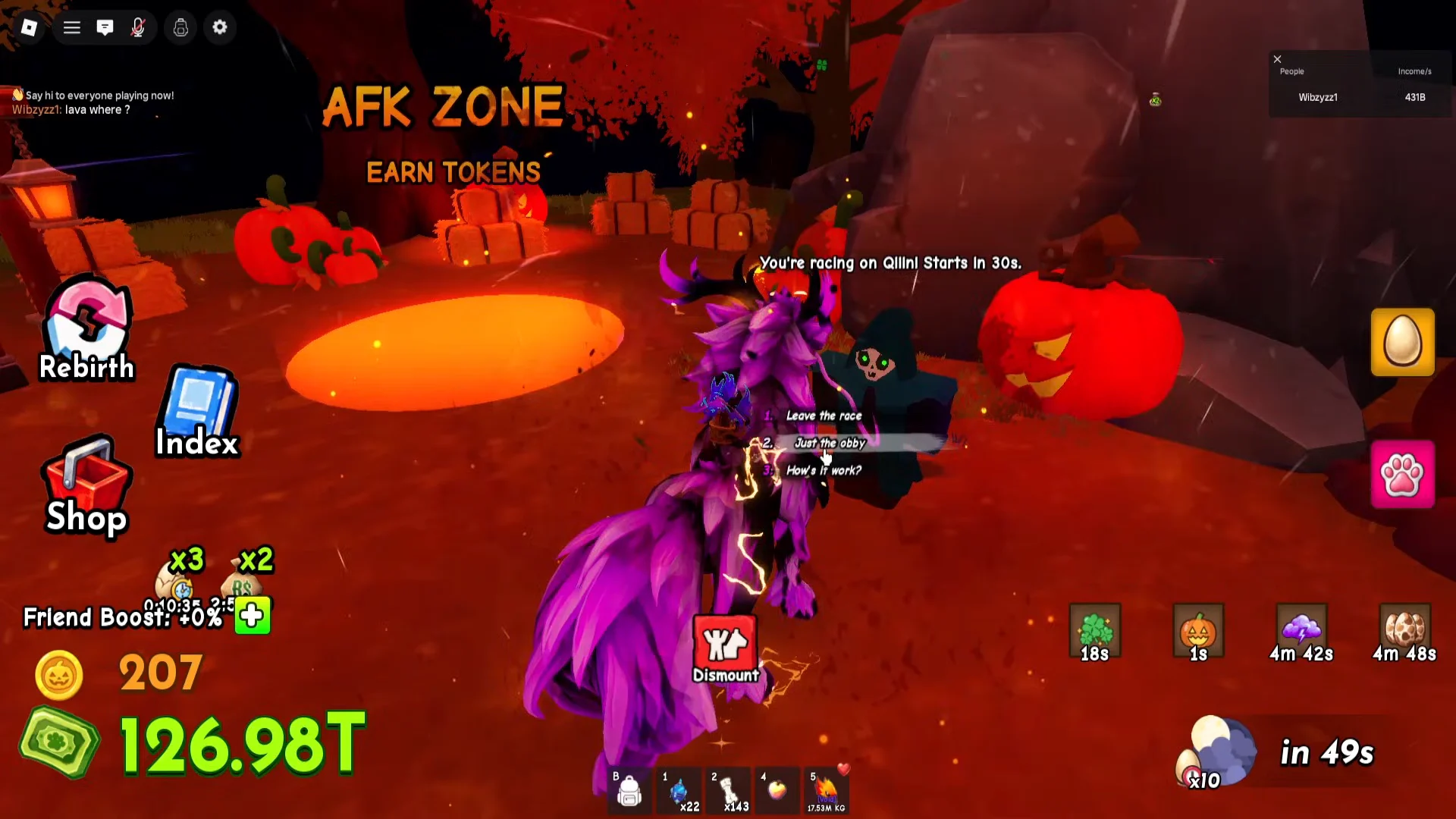Lava Race Sign-up