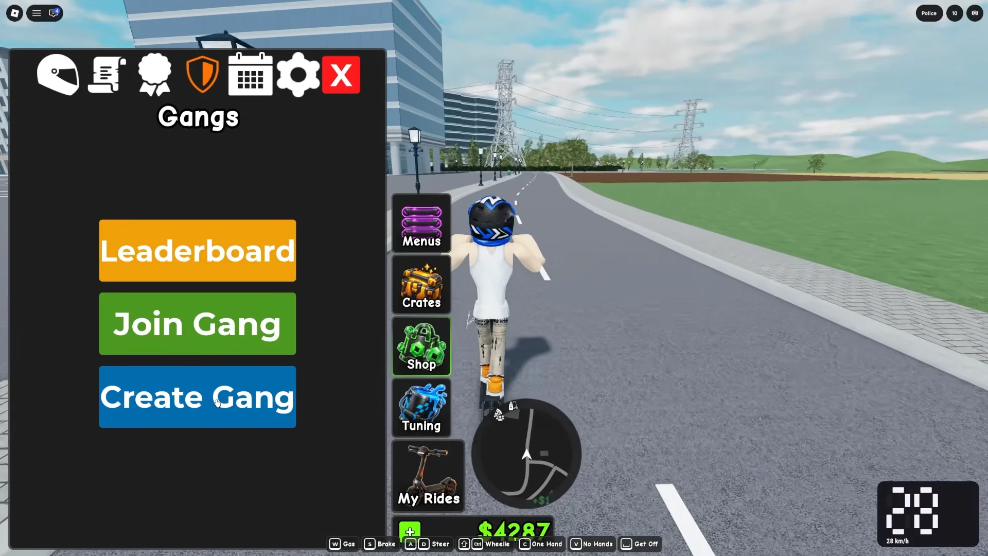 Gangs Menu