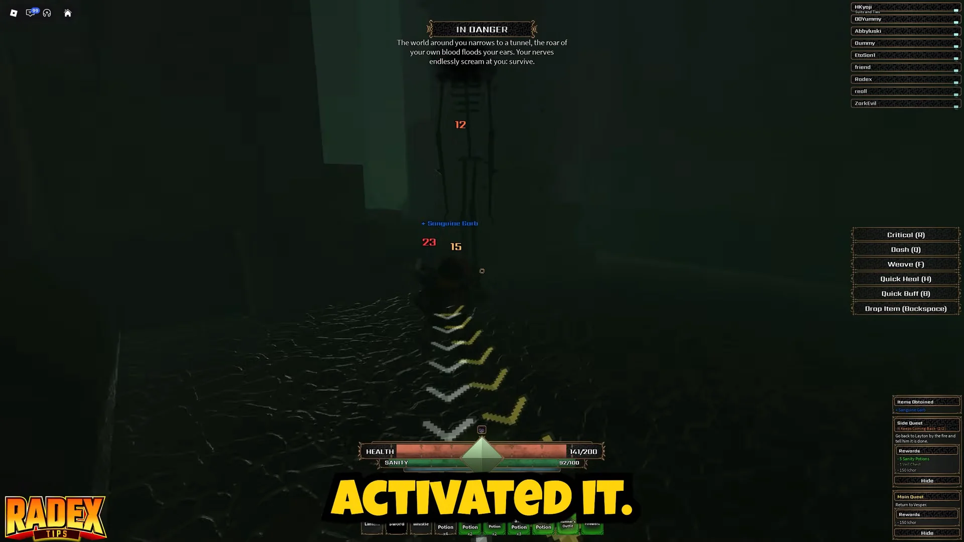 Activating the Three Statues