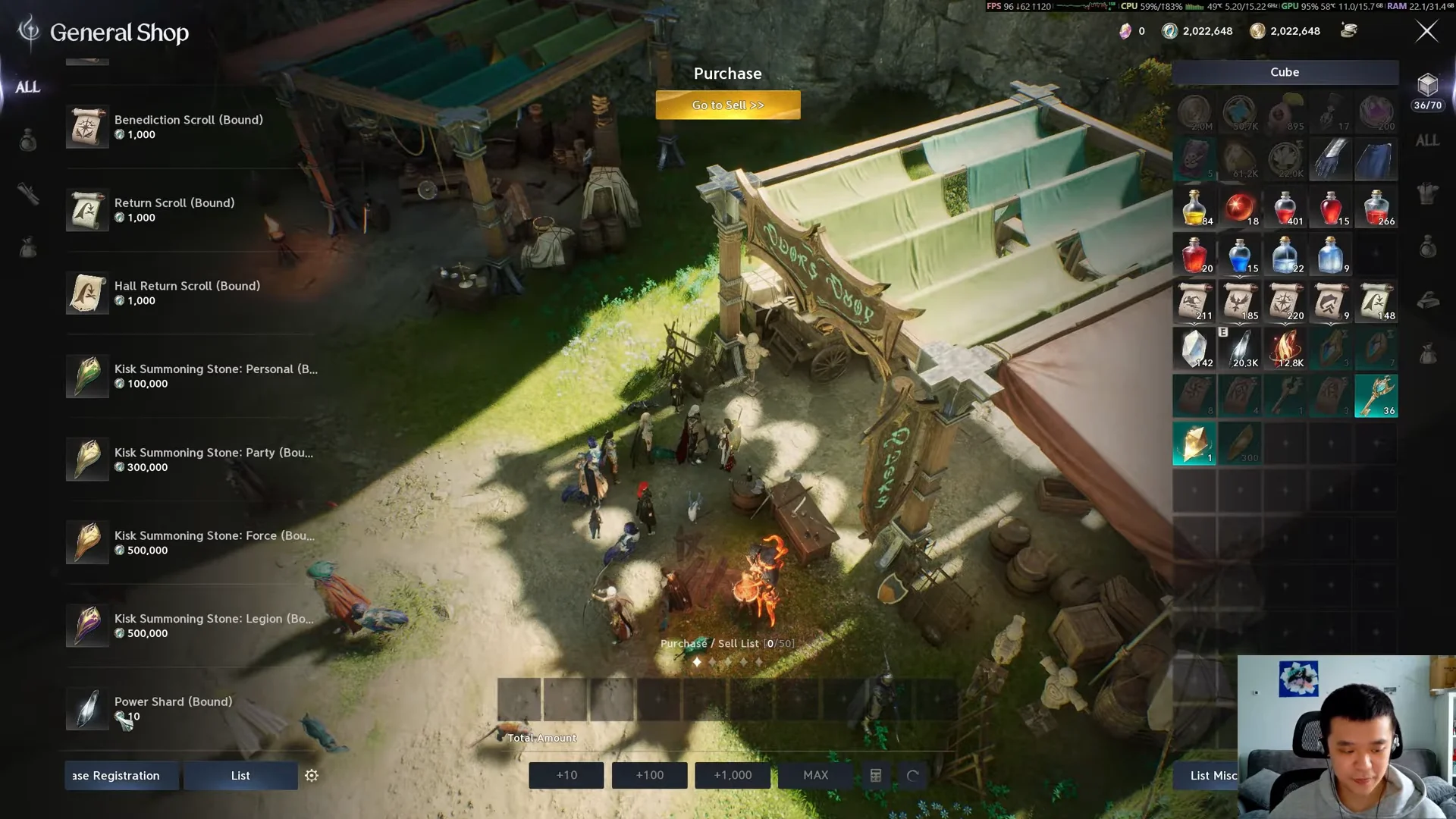 Buying Power Shards at the Merchant