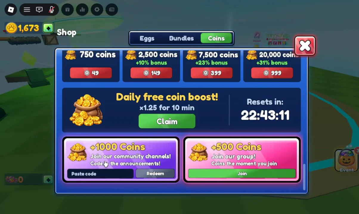 Shop Coin Boost u0026 Group Rewards