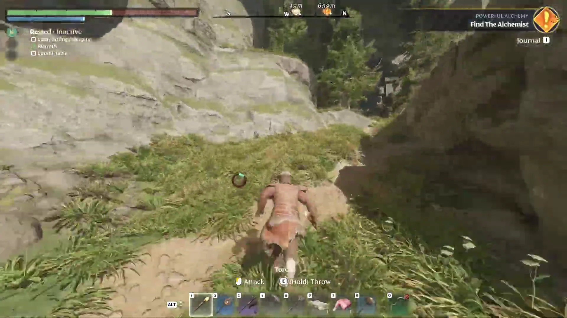 Mountain trail climb