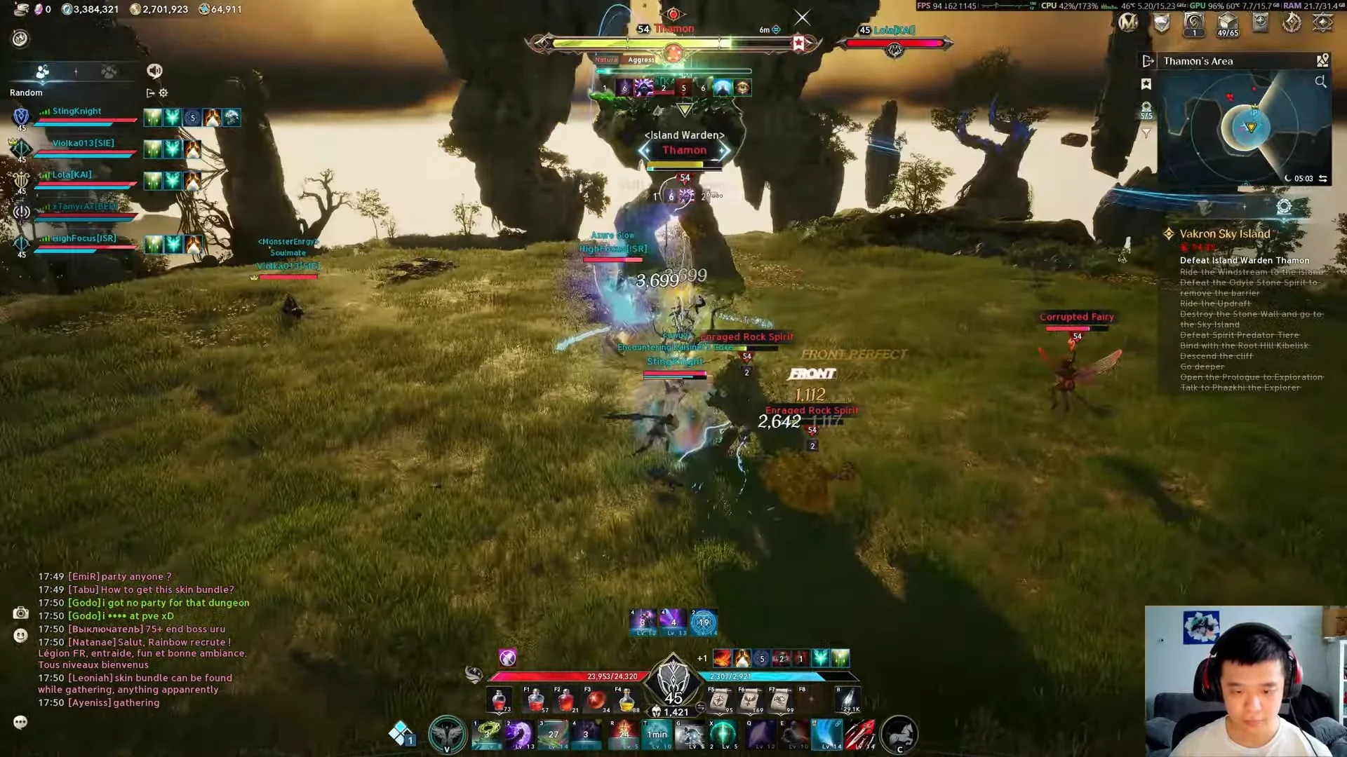 Defeating Island Warden Thamon