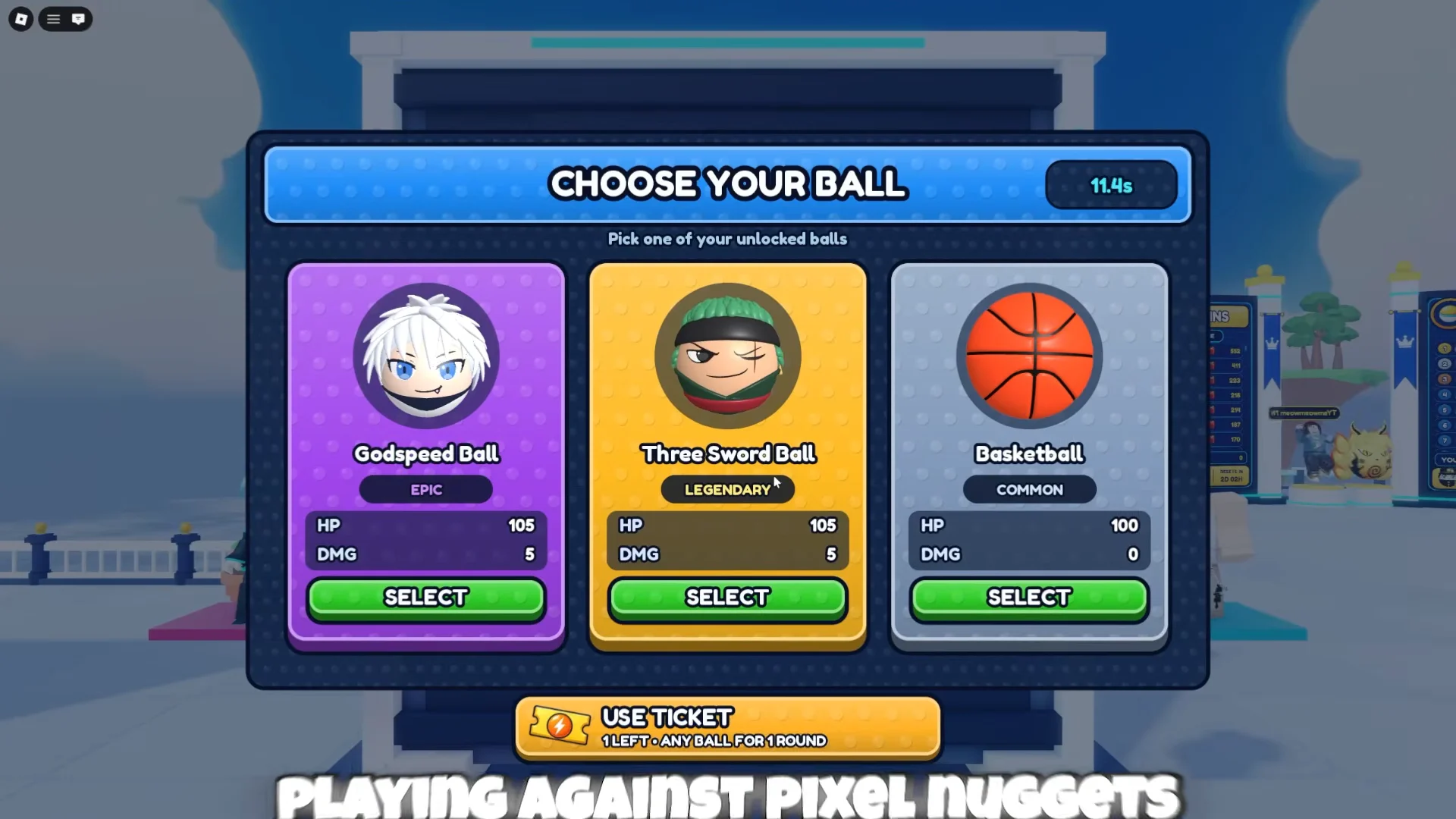Match 1 Queue & Ball Selection