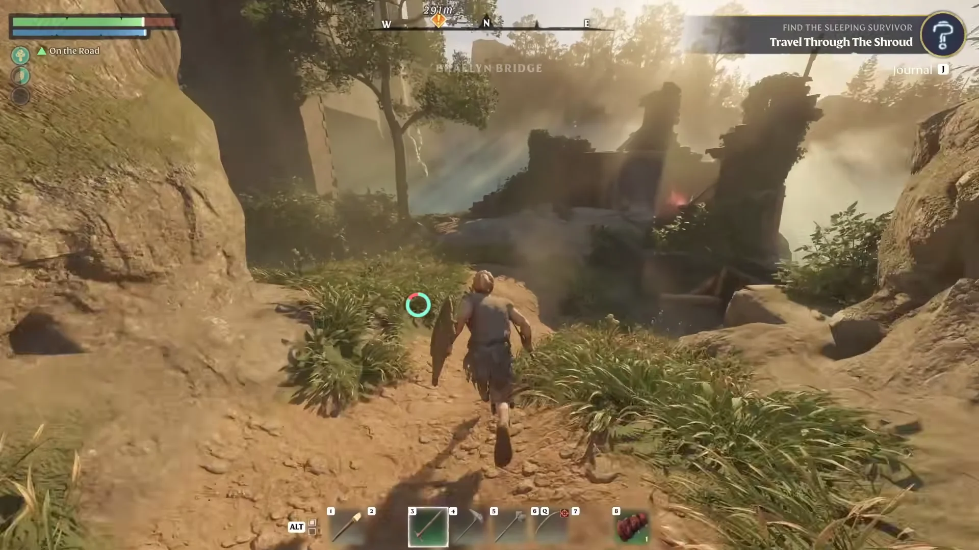 Running Across Braelyn Bridge and Down into the Shroud